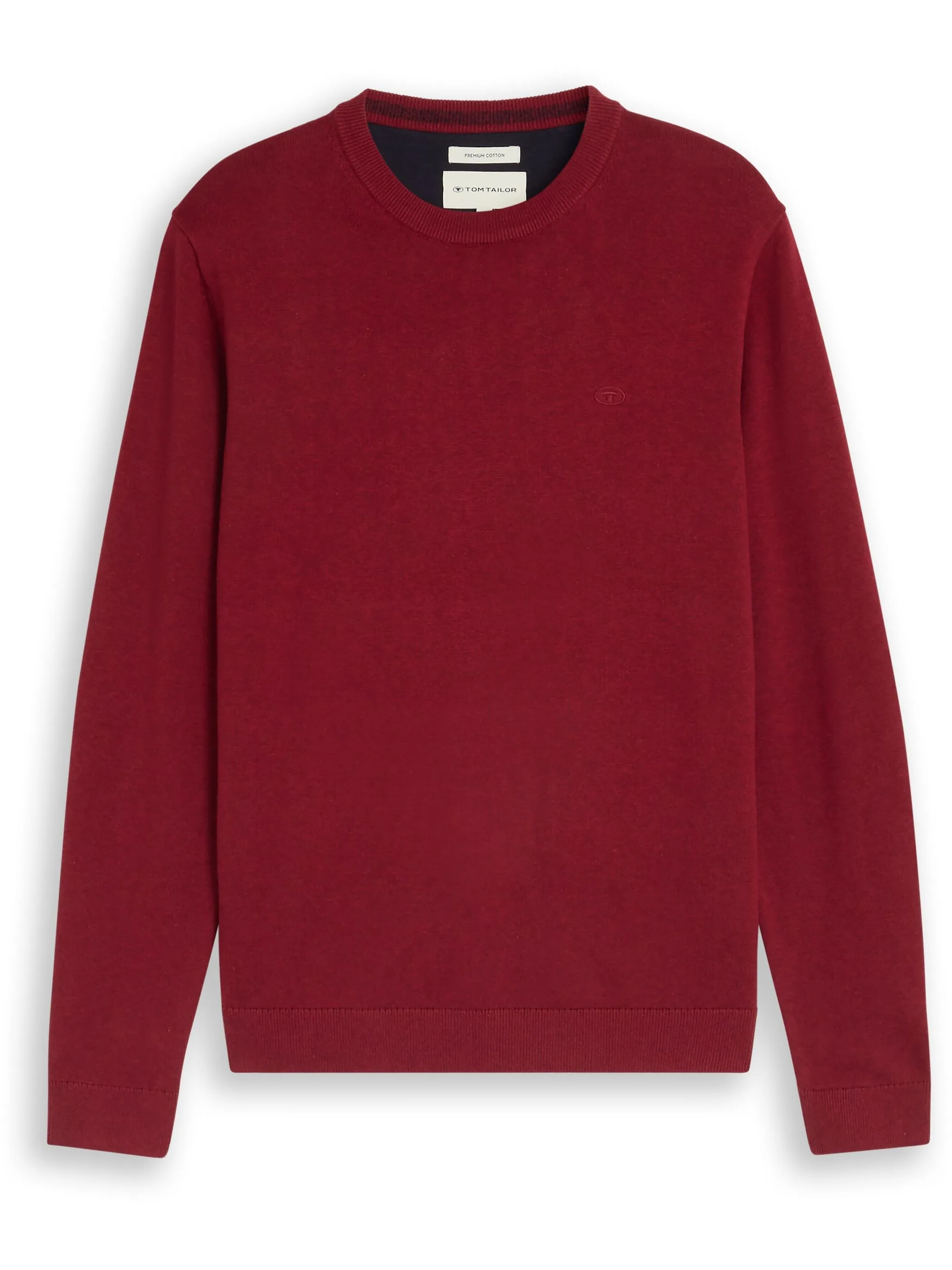 Tom Tailor 1039805 NOS basic crewneck knit Rot 898460 41199 5