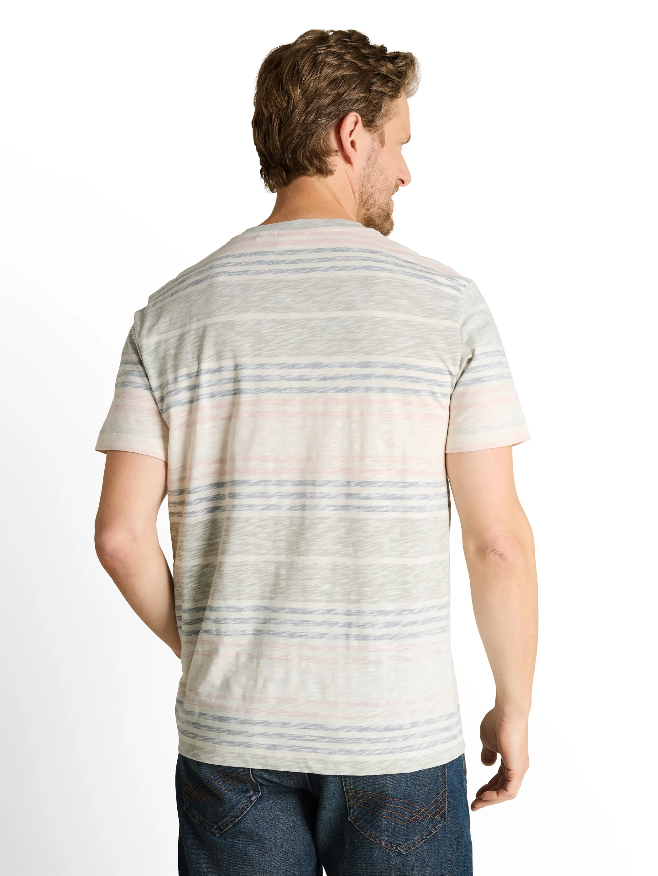 Tom Tailor 1050207 inside printed stripe t-shirt Bunt 922124 39948 2