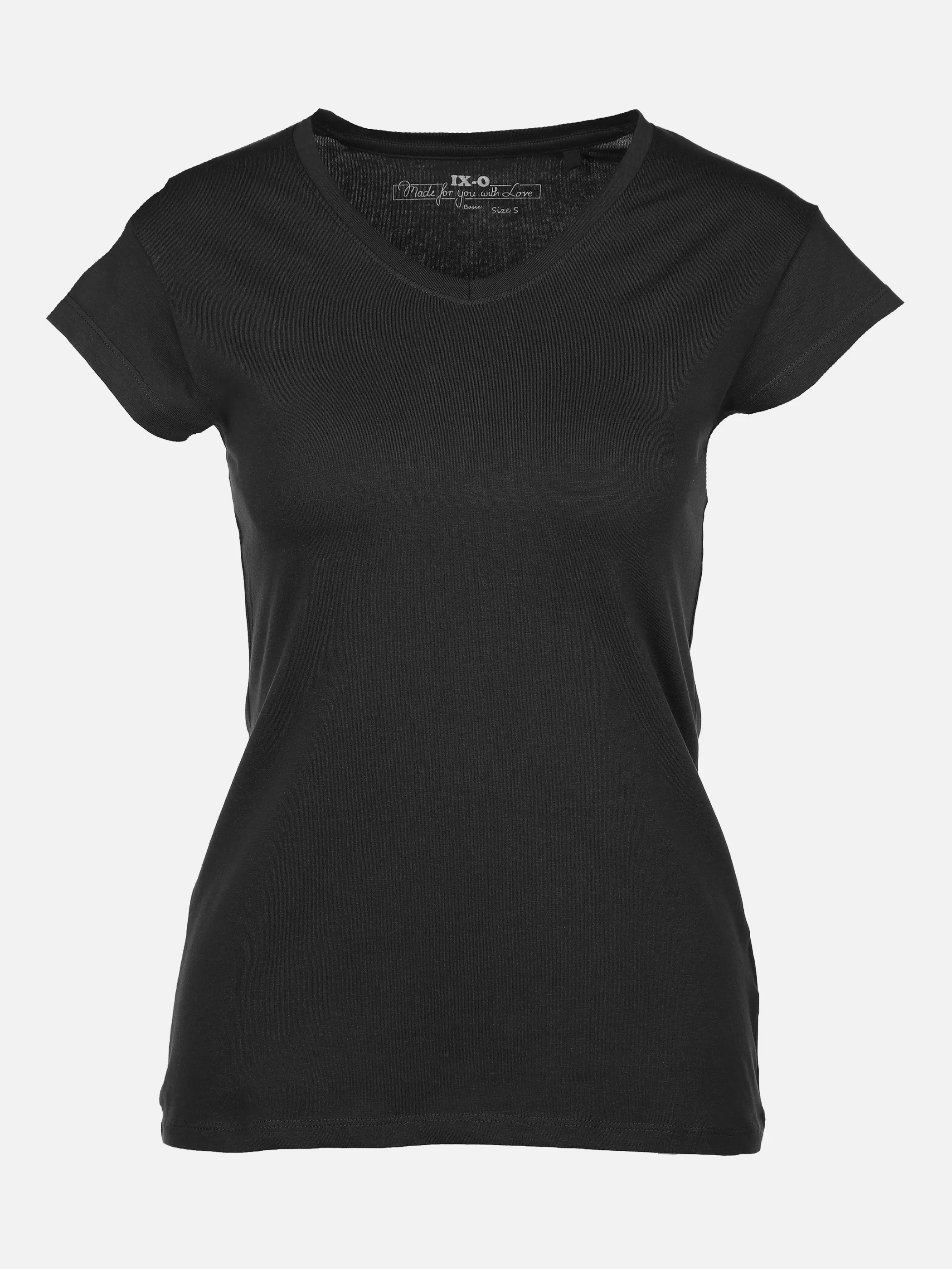 IX-O YF-Da-Shirt 1/2 Arm basic V-Ne Schwarz 783622 BLACK 1 IX-O YF-Da-Shirt 1/2 Arm basic V-Ne Schwarz 783622 BLACK 1