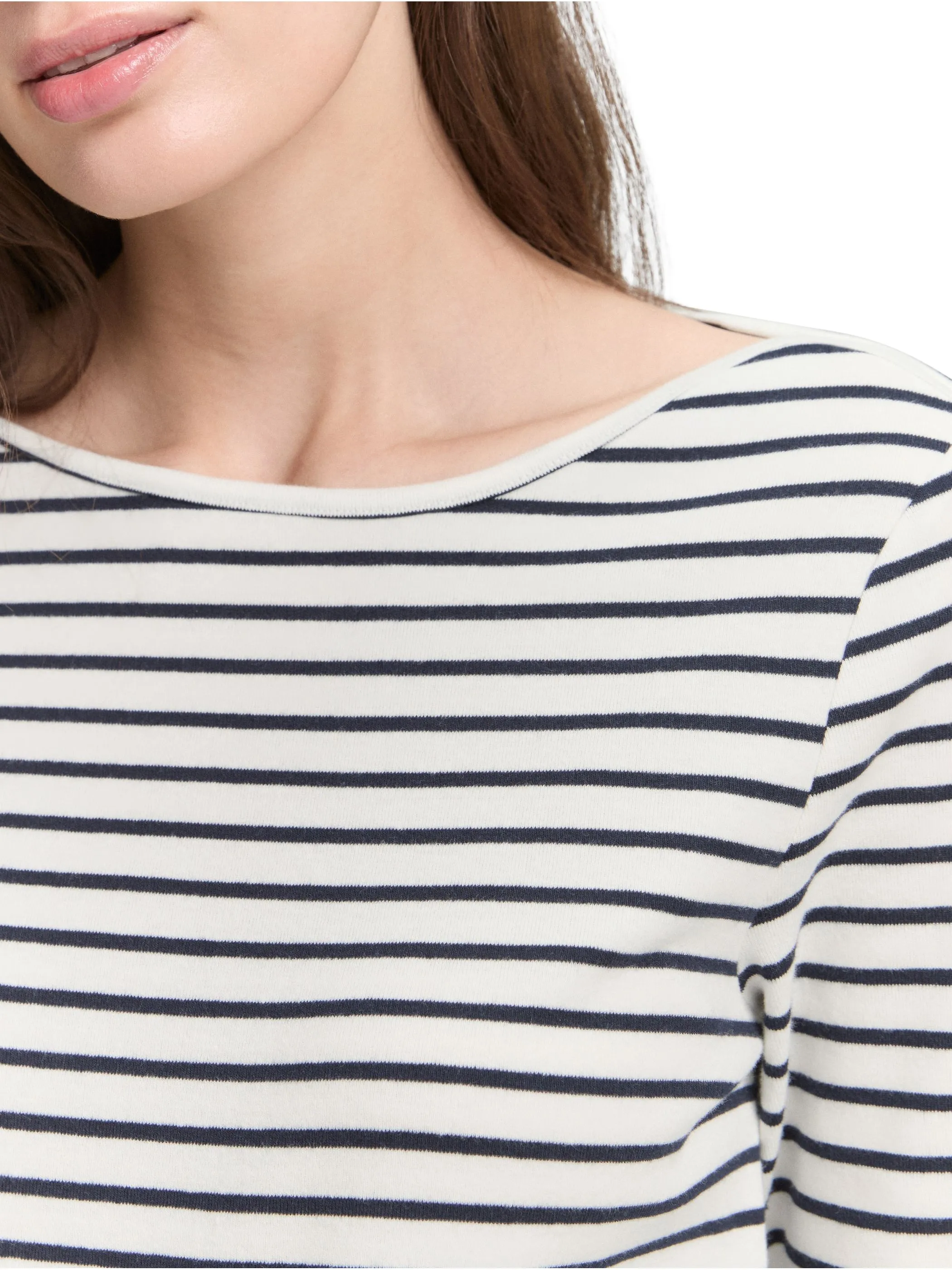 Tom Tailor 1047730 NOS T-shirt striped boatneck Weiß 914537 38585 3