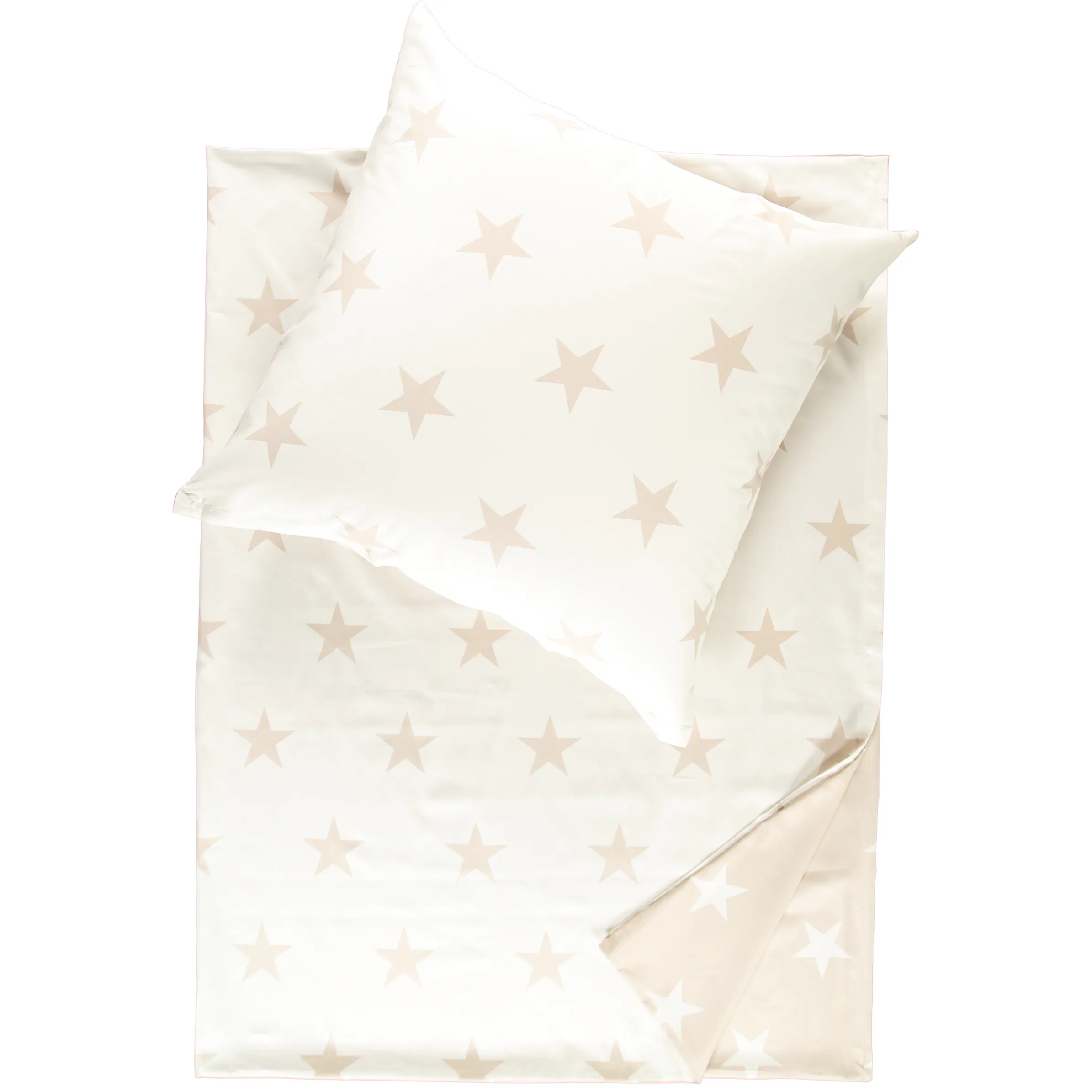 Kaeppel Design Satinbettw. Stars 135x200 Weiß 734390 CREME 1 Kaeppel Design Satinbettw. Stars 135x200 Weiß 734390 CREME 1