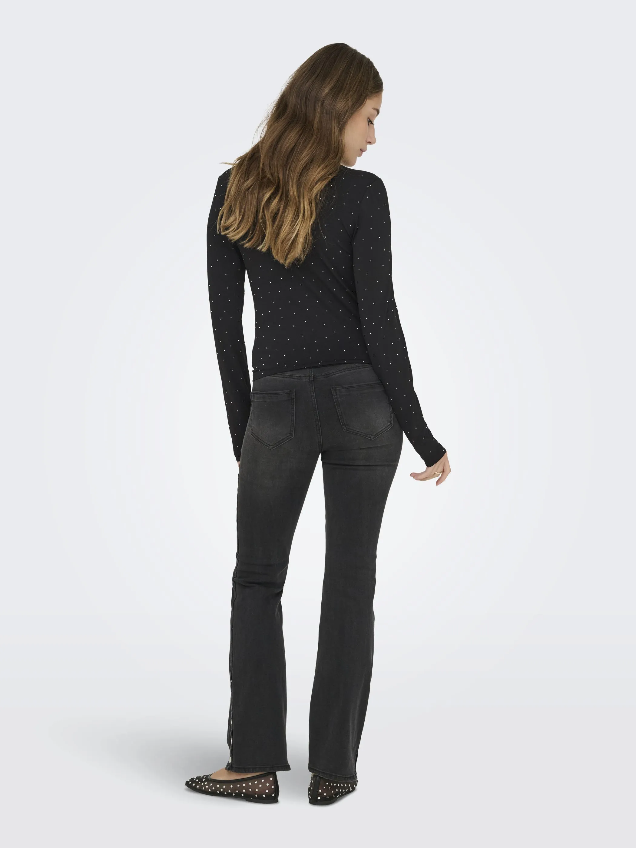 Only 15358986 ONLZITA L/S O-NECK TO Schwarz 917467 177911001 5