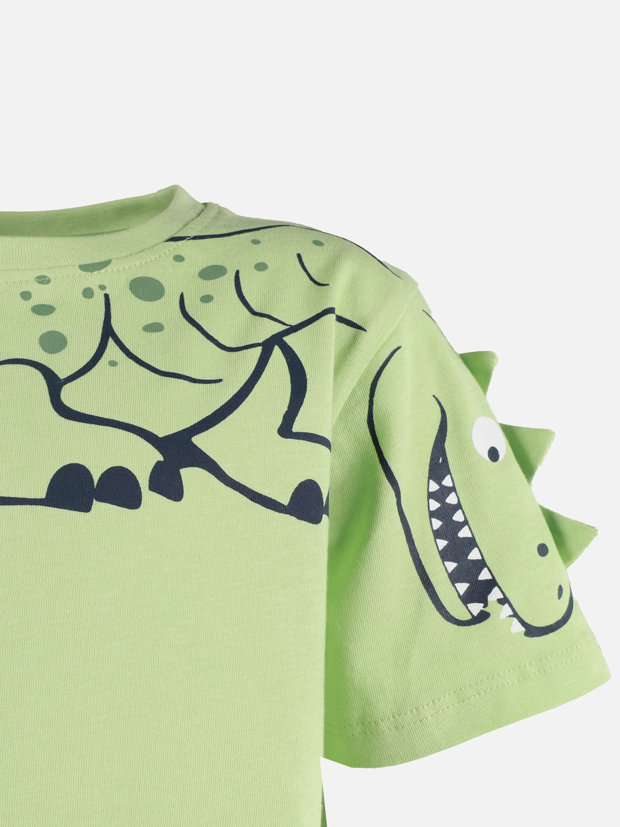 Bubble Gum KJ Set T-Shirt mit Dinoprint und Sweatbermuda Grün 907420 GRÜN/BLAU 3