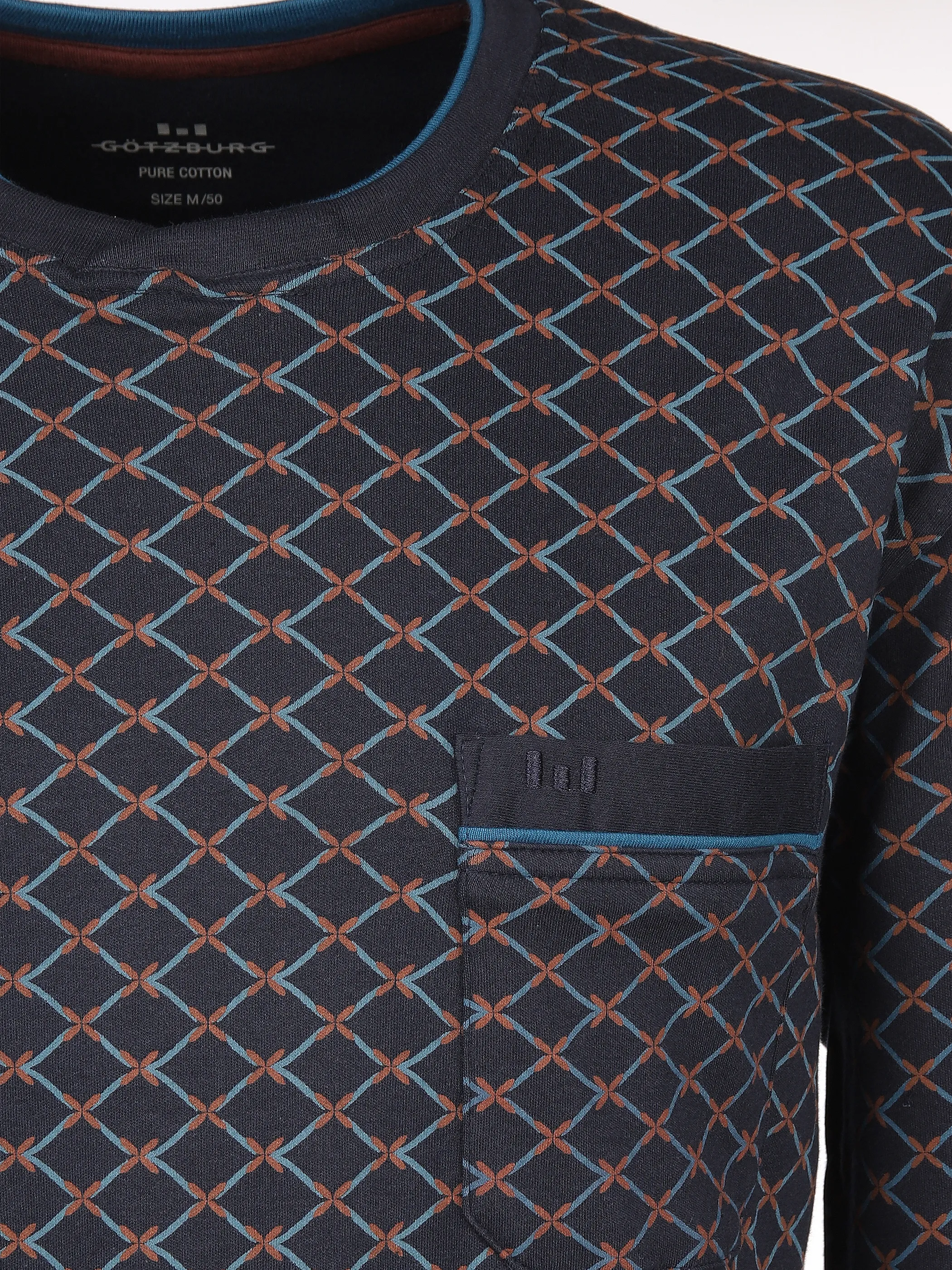 Götzburg 452277/7309 He-Pyjama, Rundhals Blau 901939 635 3 Götzburg 452277/7309 He-Pyjama, Rundhals Blau 901939 635 3