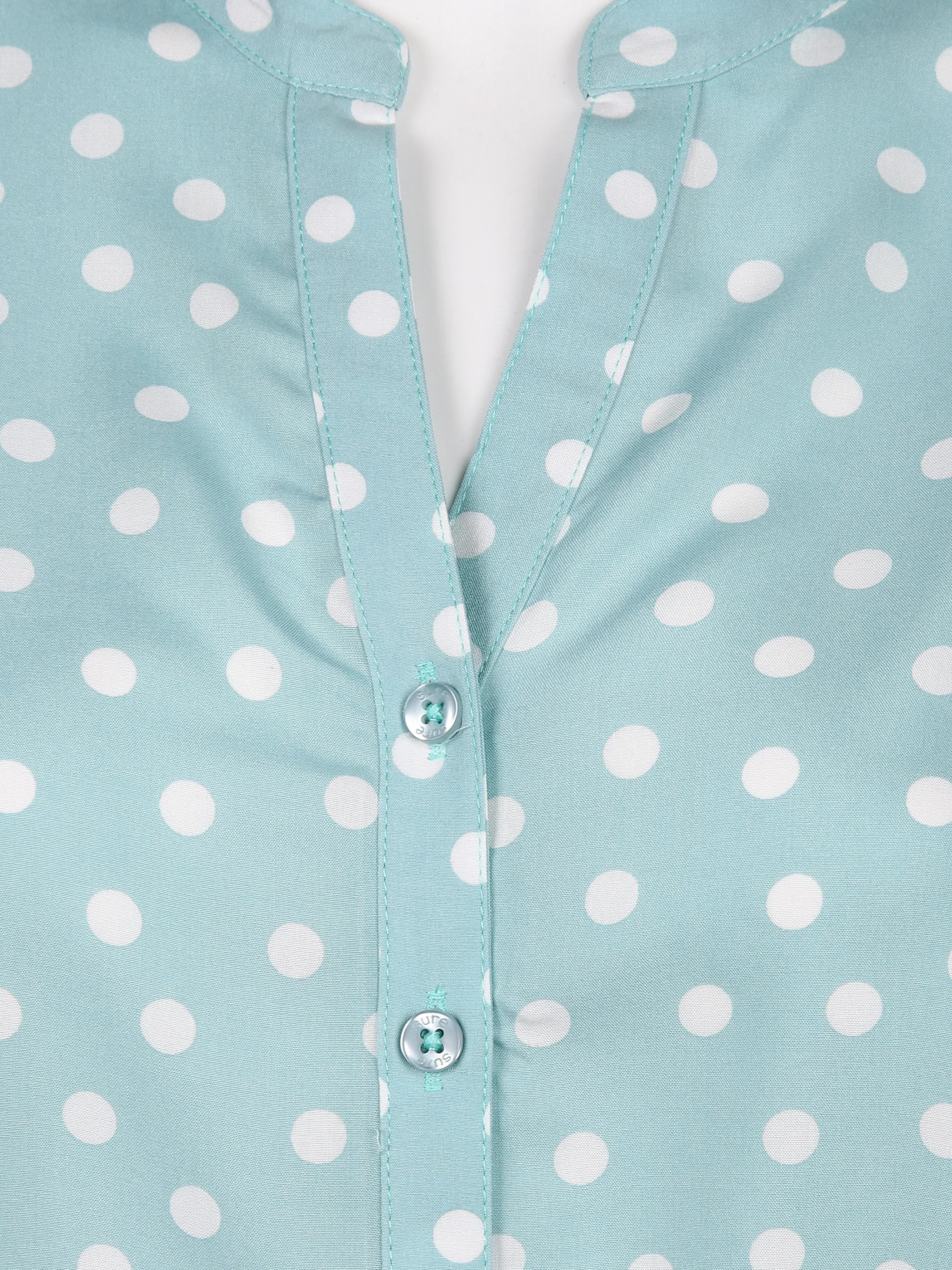 Sure Da-Bluse Punkte/Streifen Blau 851855 PUNKTE SAL 3
