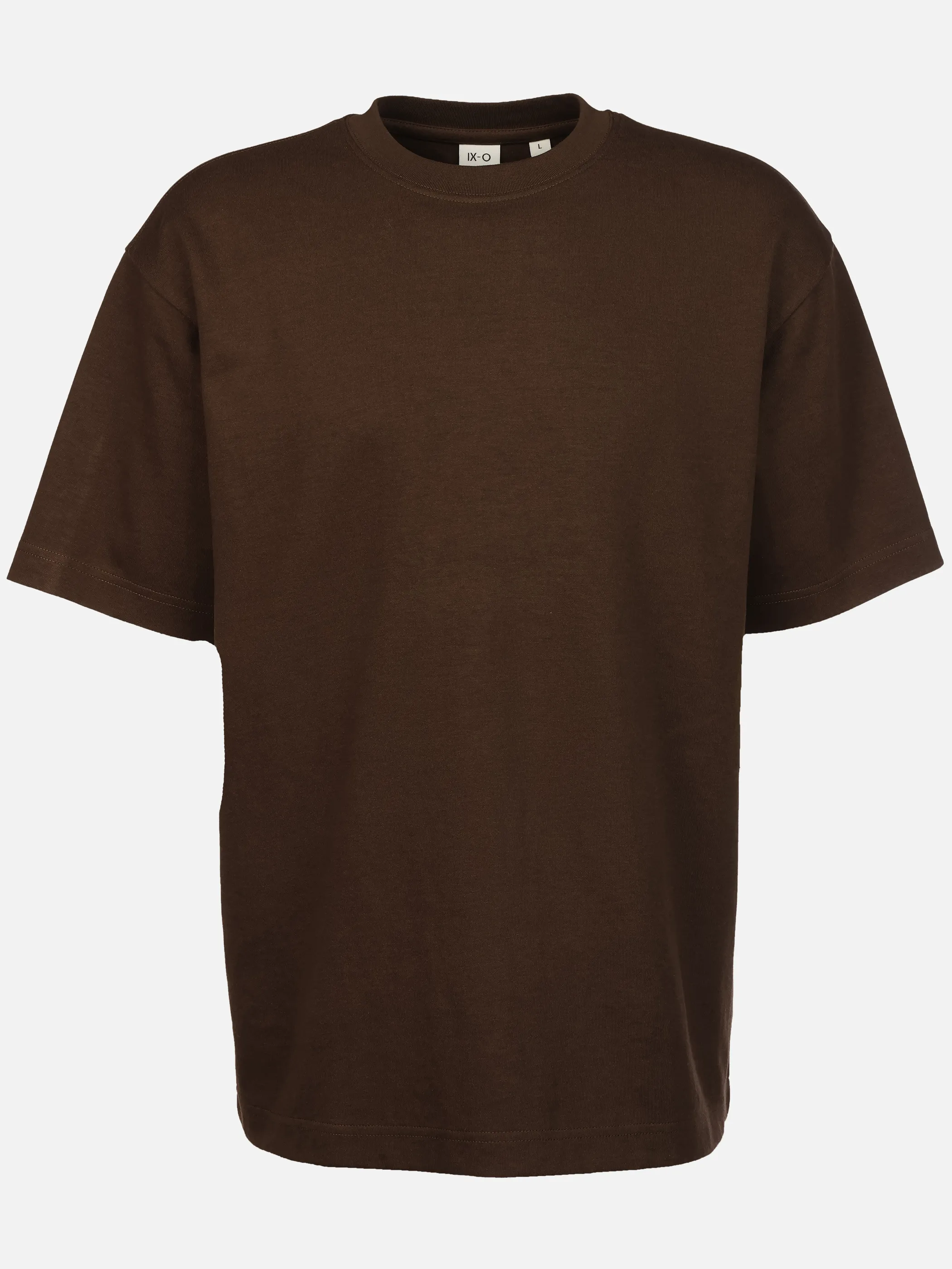 IX-O YF He-T-Shirt mit lockerem Sch Braun 930458 19-0712 1