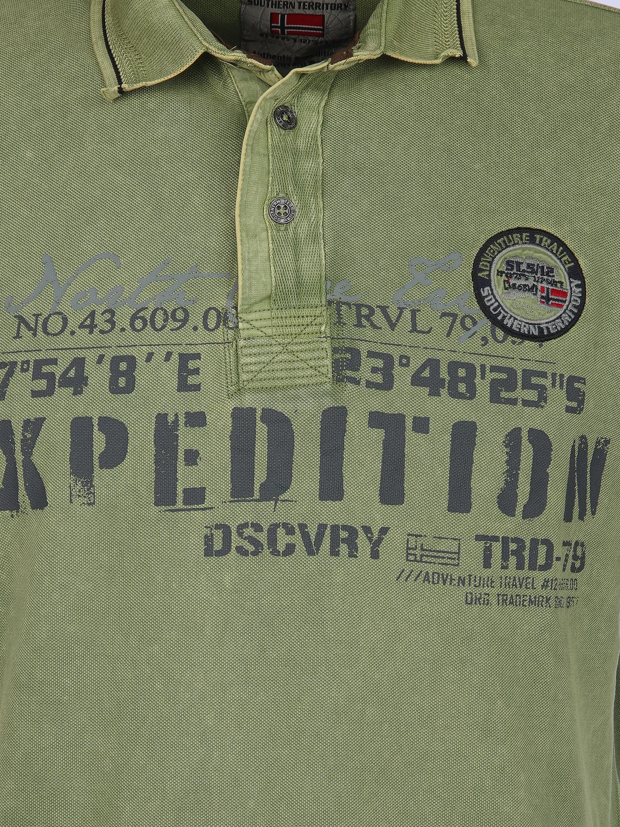 Southern Territory He. Poloshirt 1/2 Arm washer Oliv 905099 OLIVE 3