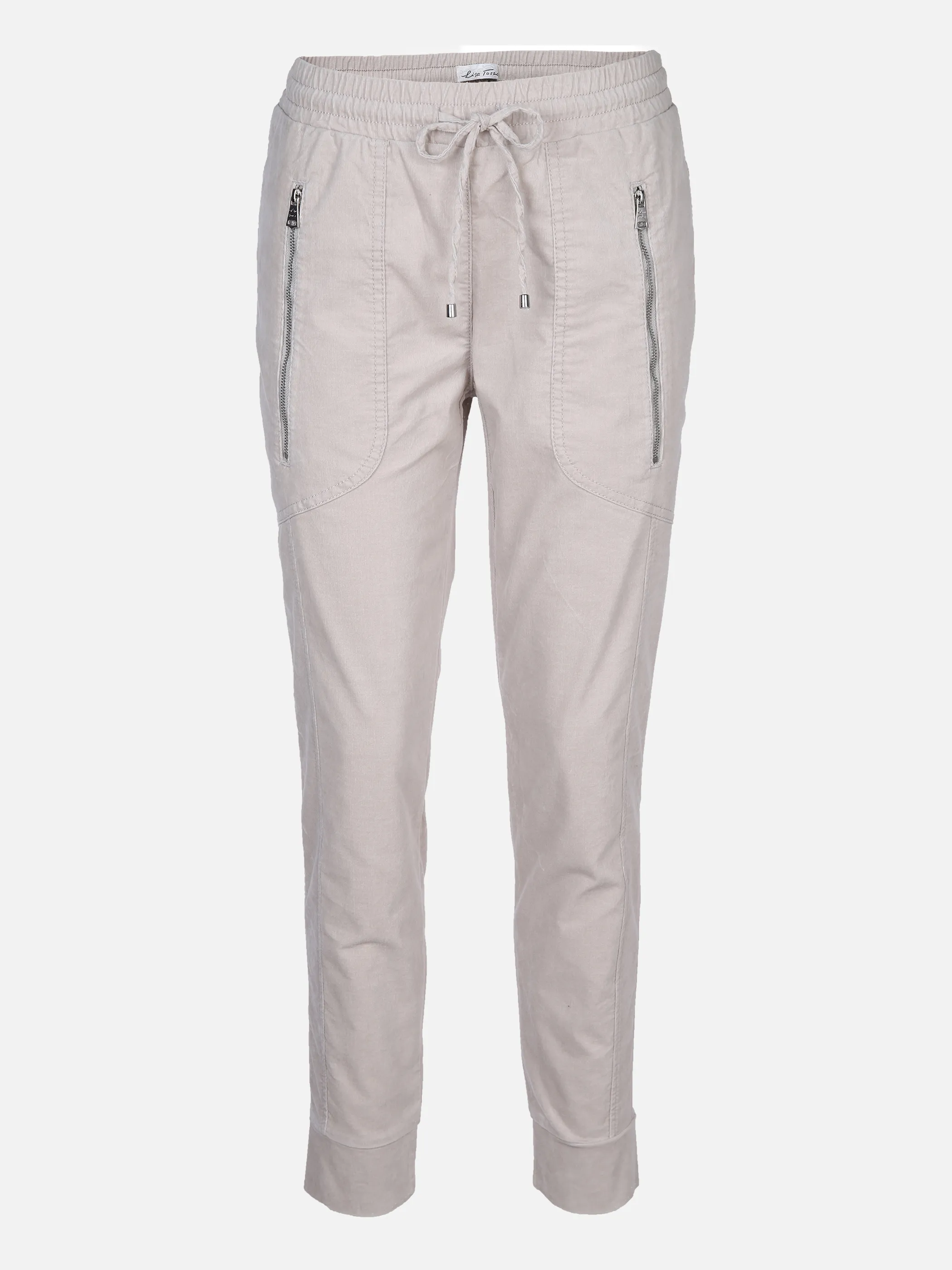 Lisa Tossa Da-Kord-Samthose m.Zippertasch Grau 867027 KITT 1