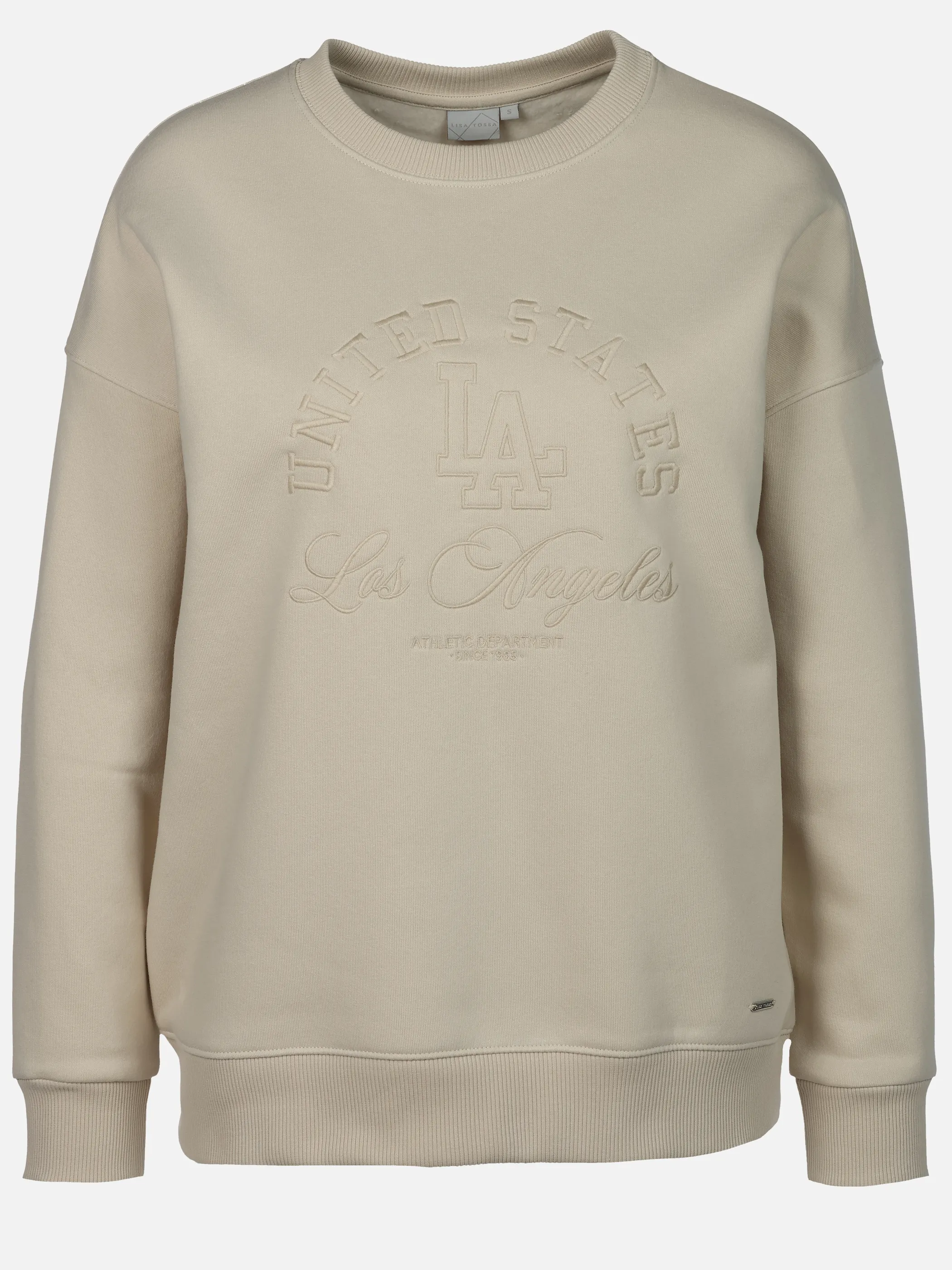 Lisa Tossa Da-Sweatshirt m. Stickerei Beige 922472 FRENCH OAK 1