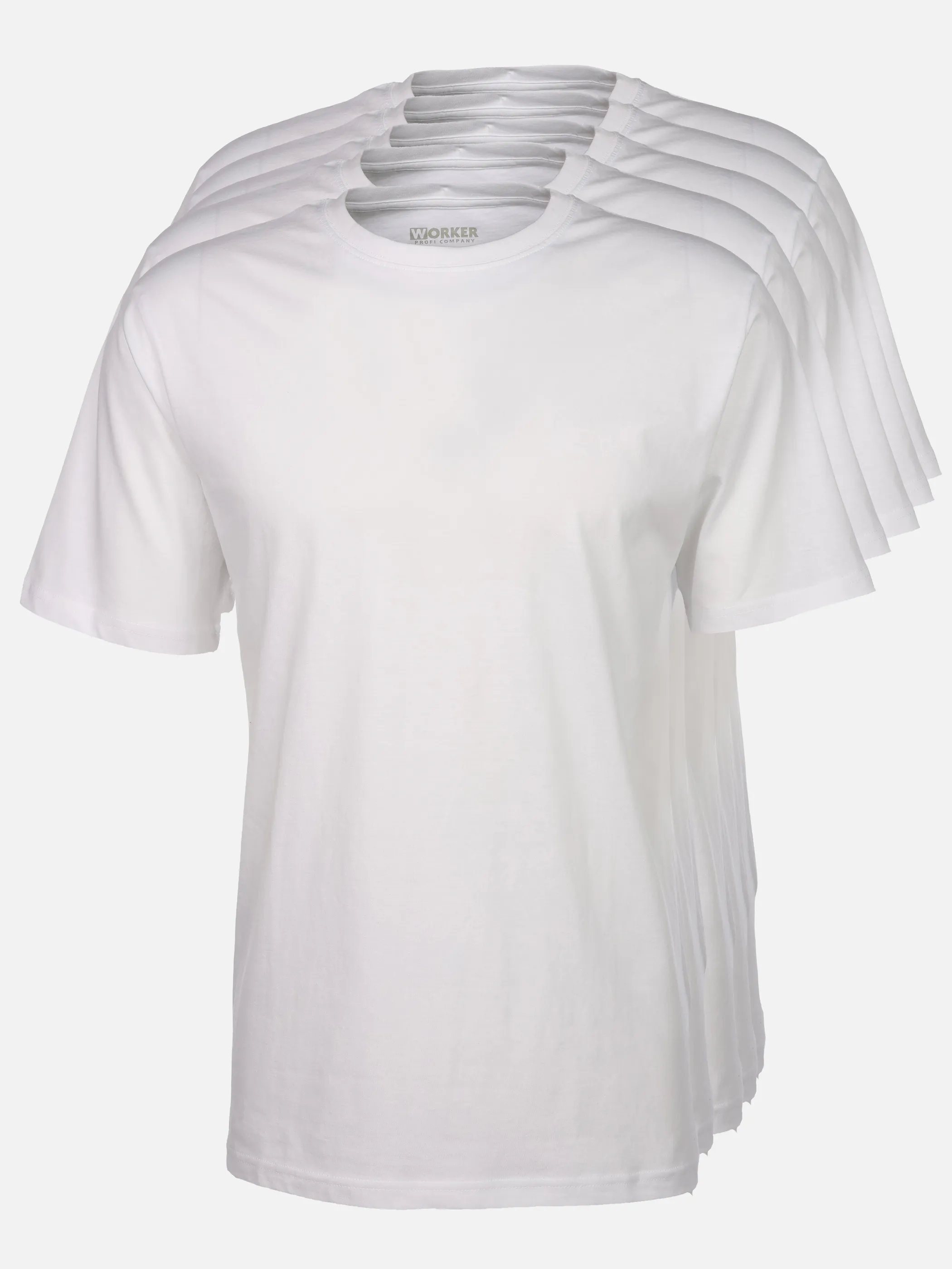 Worker He. T-Shirt 1/2 Arm 5er Pack RH Weiß 930621 WHITE 1