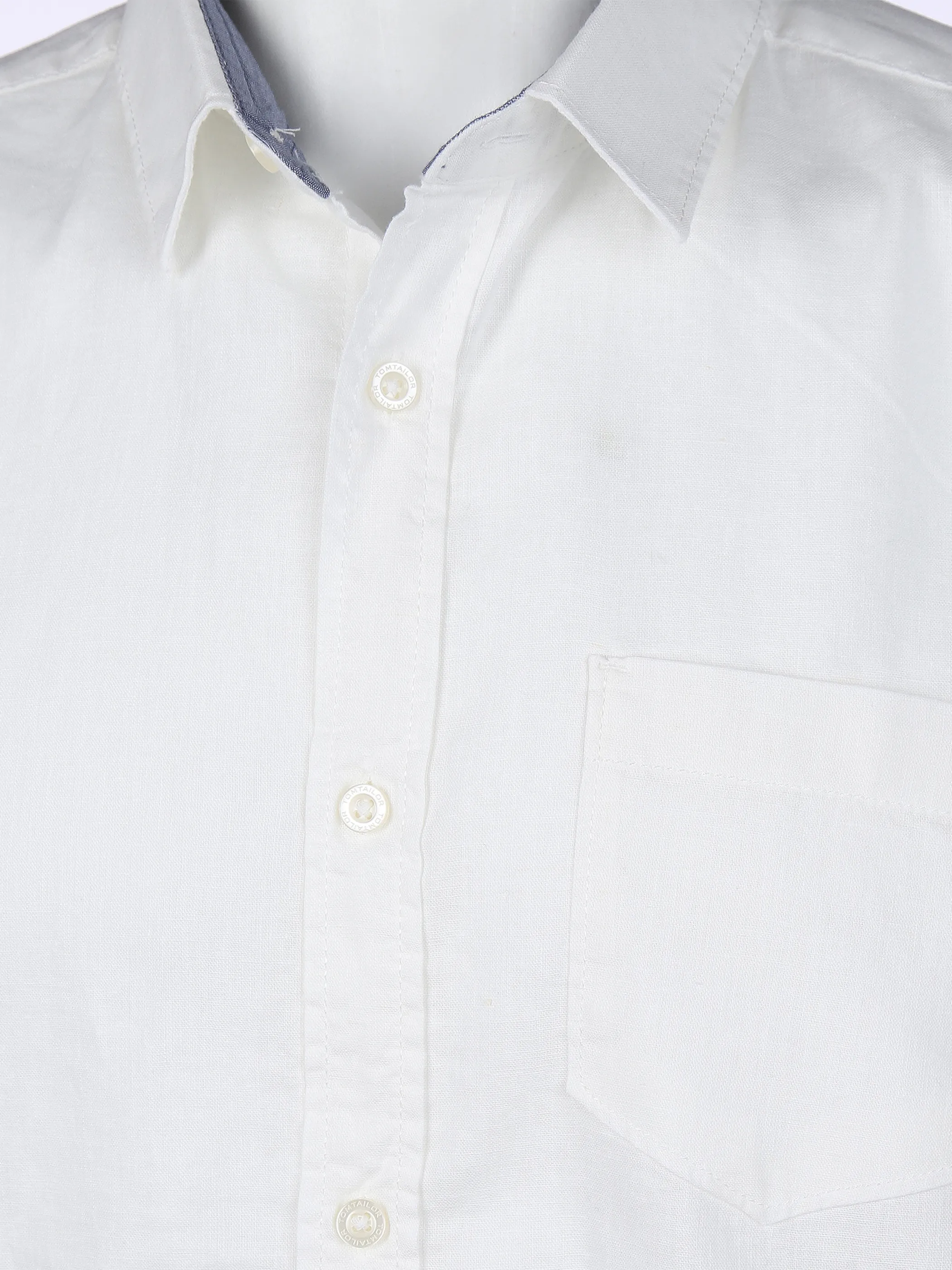 Tom Tailor 1025212 regular cotton linen s Weiß 850231 10332 3