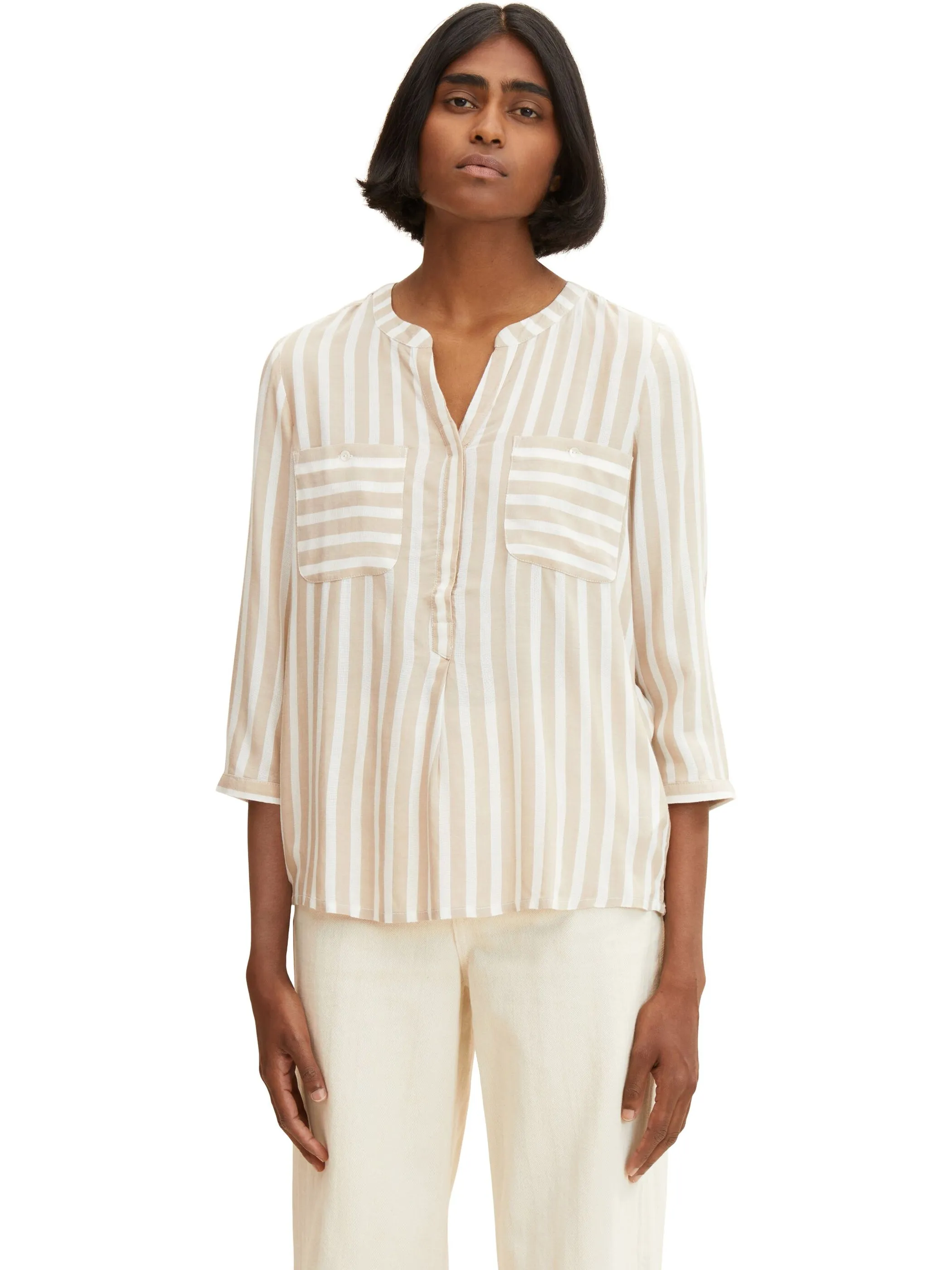 Tom Tailor 1016190 blouse striped Braun 849385 30351 4