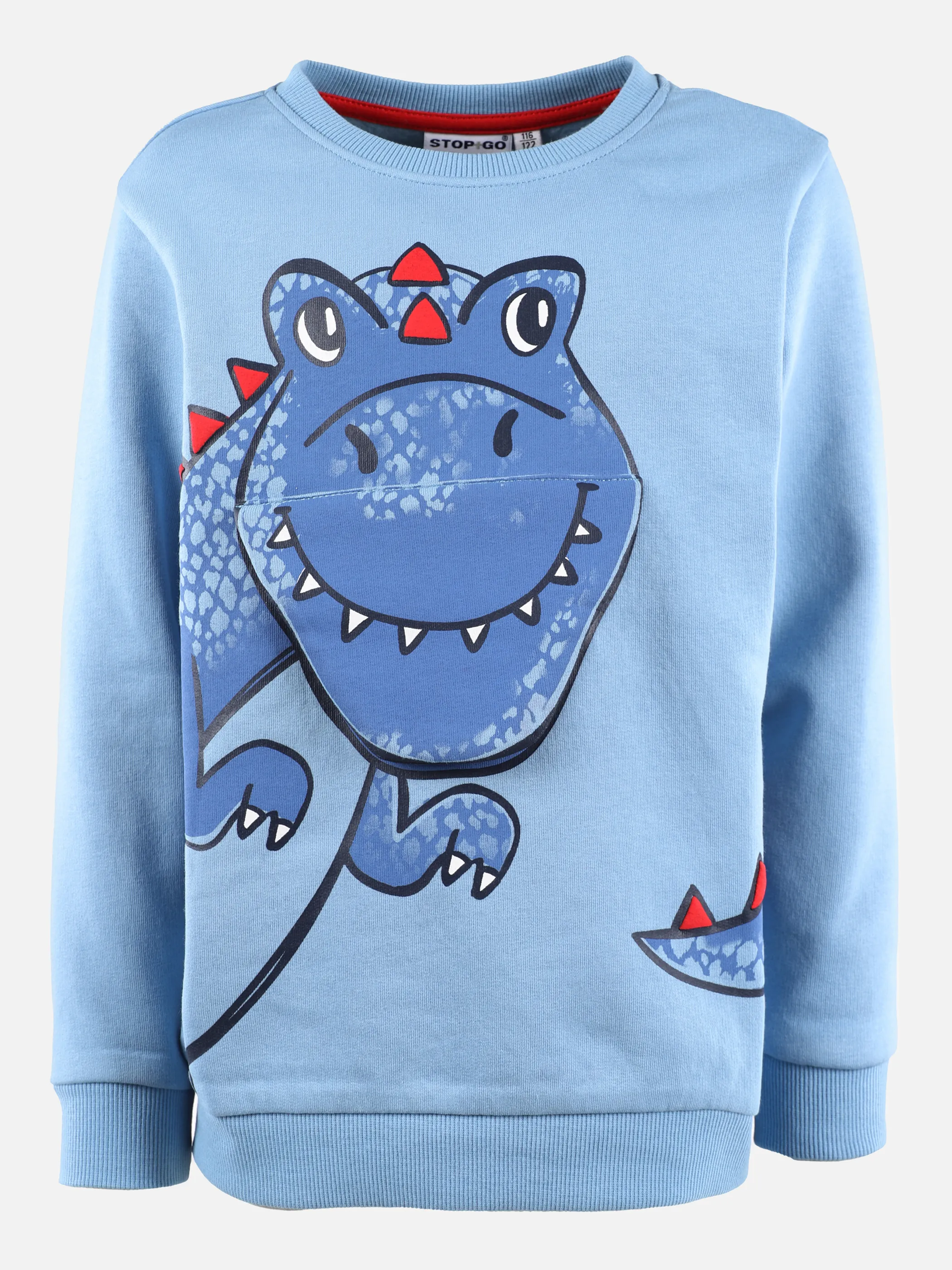 Stop + Go KJ Sweater in rot und blau mit Dino Applikation Blau 881559 BLAU 1
