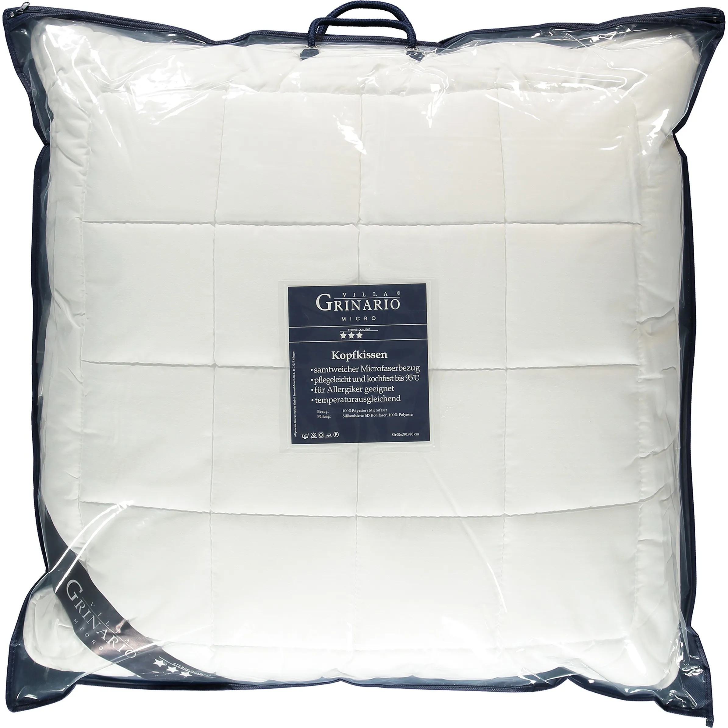Villa Grinario Kopfkissen 80x80cm Weiß 742910 WEIß 1 Villa Grinario Kopfkissen 80x80cm Weiß 742910 WEIß 1