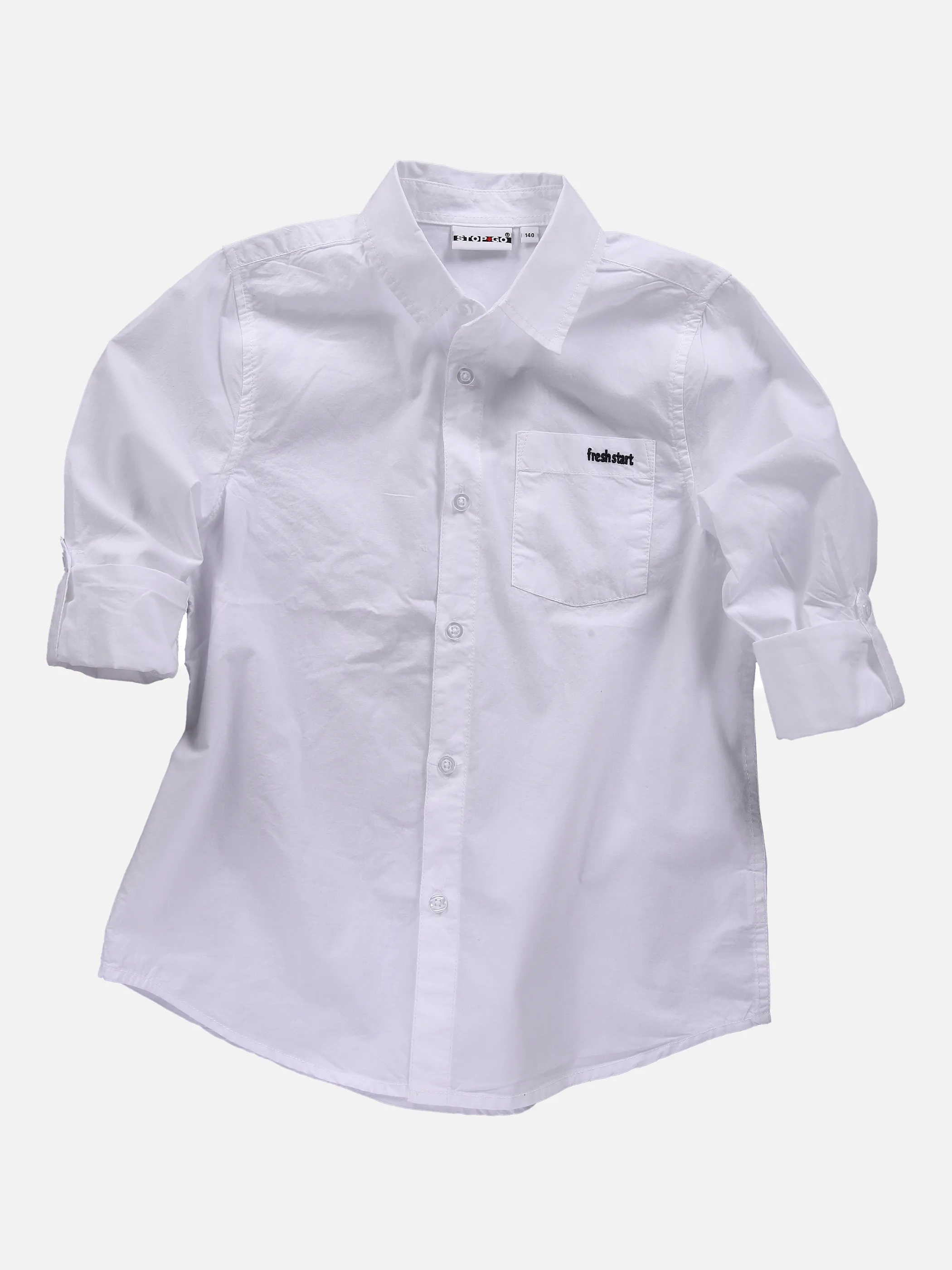 Stop + Go TB Longsleeve Hemd in weiß mit Weiß 851075 WEIß 1
