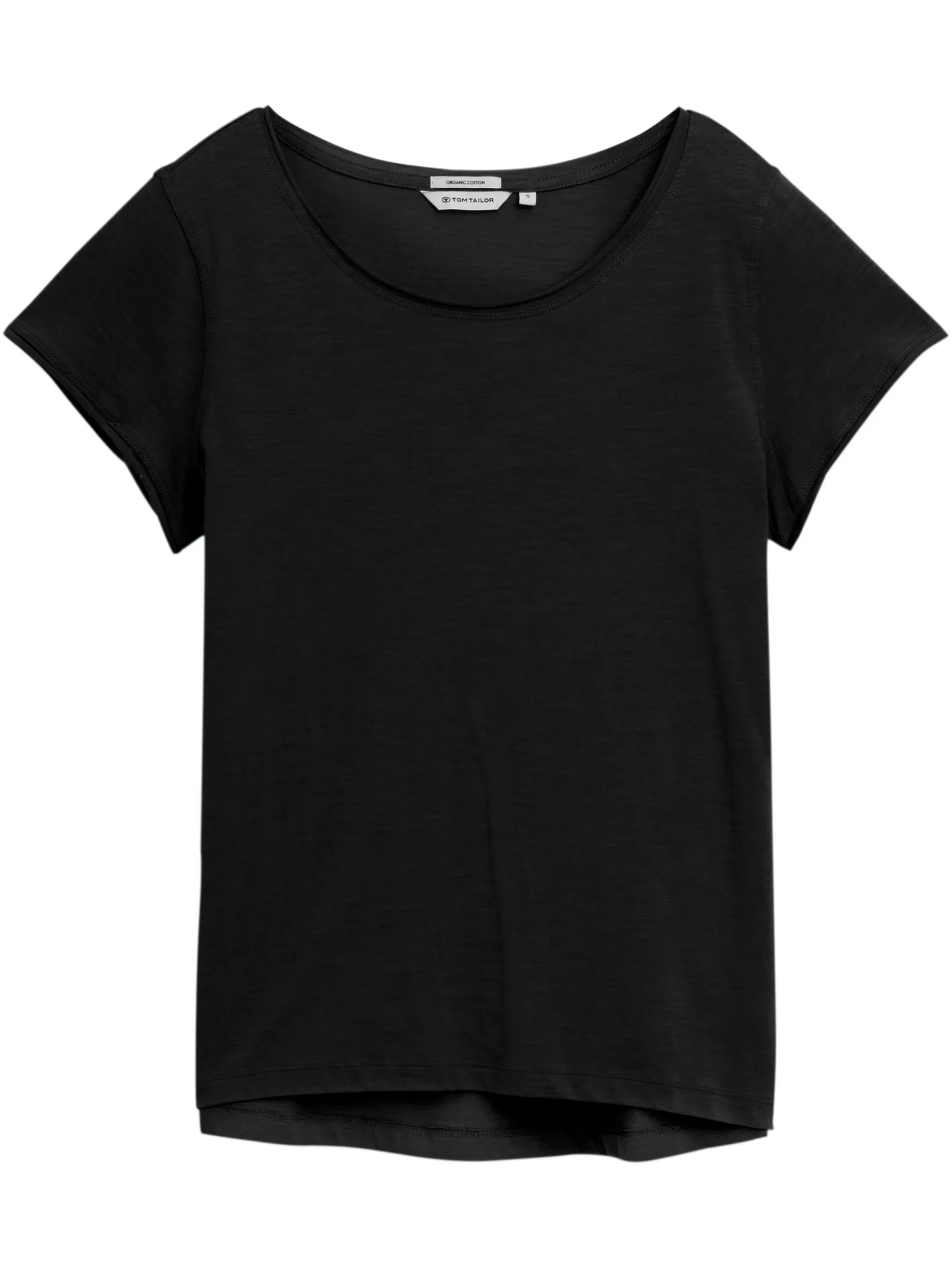 Tom Tailor 1047244 T-shirt slub crew neck Schwarz 908821 14482 1