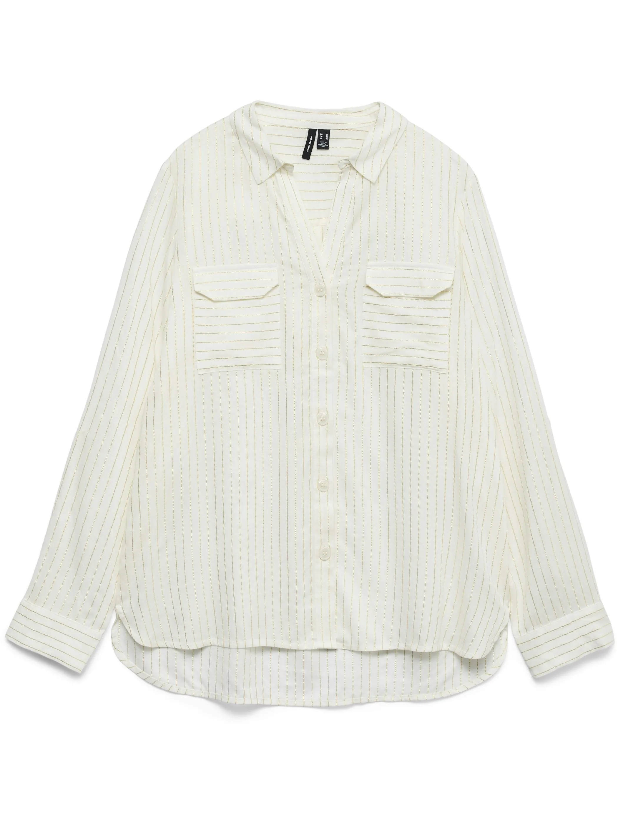 Vero Moda 10321777 VMBUMPY LS GLITTER SH Weiß 901305 175598002 1