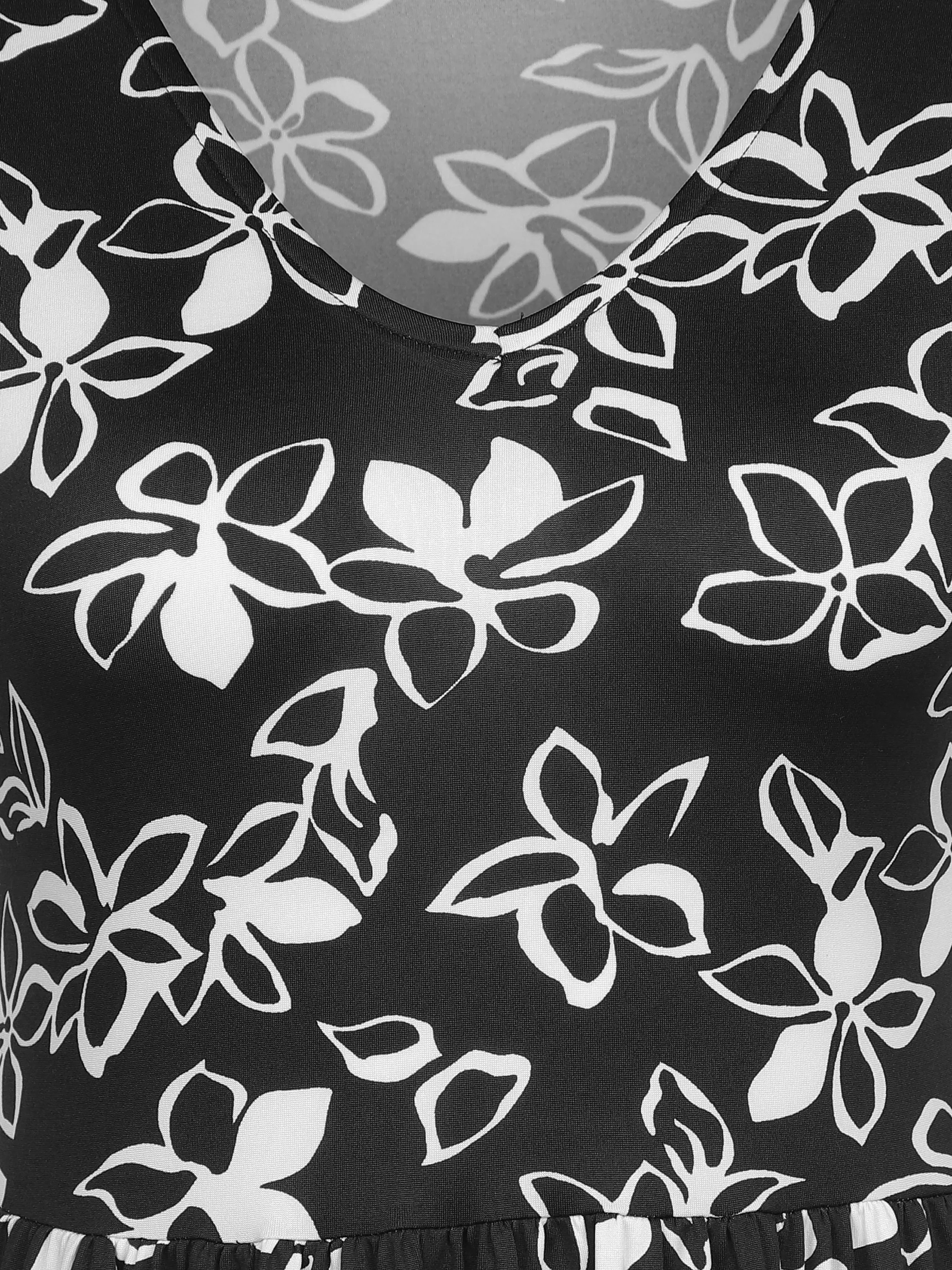 Sure Da-Jersey-Kleid Alloverprint Schwarz 891827 BLACKOFF 3