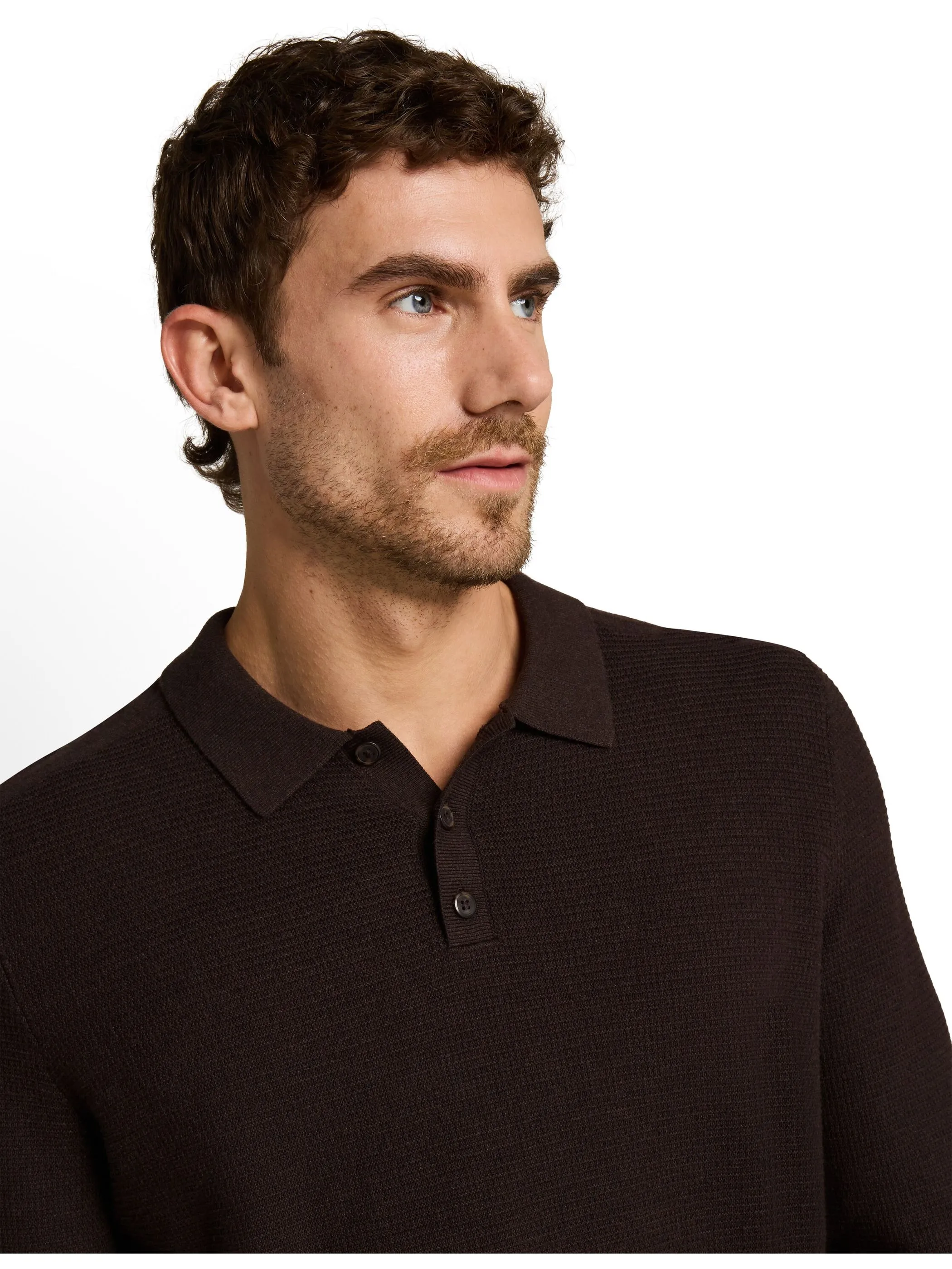 Tom Tailor 1052207 NOS structured knit polo Braun 934238 40781 3