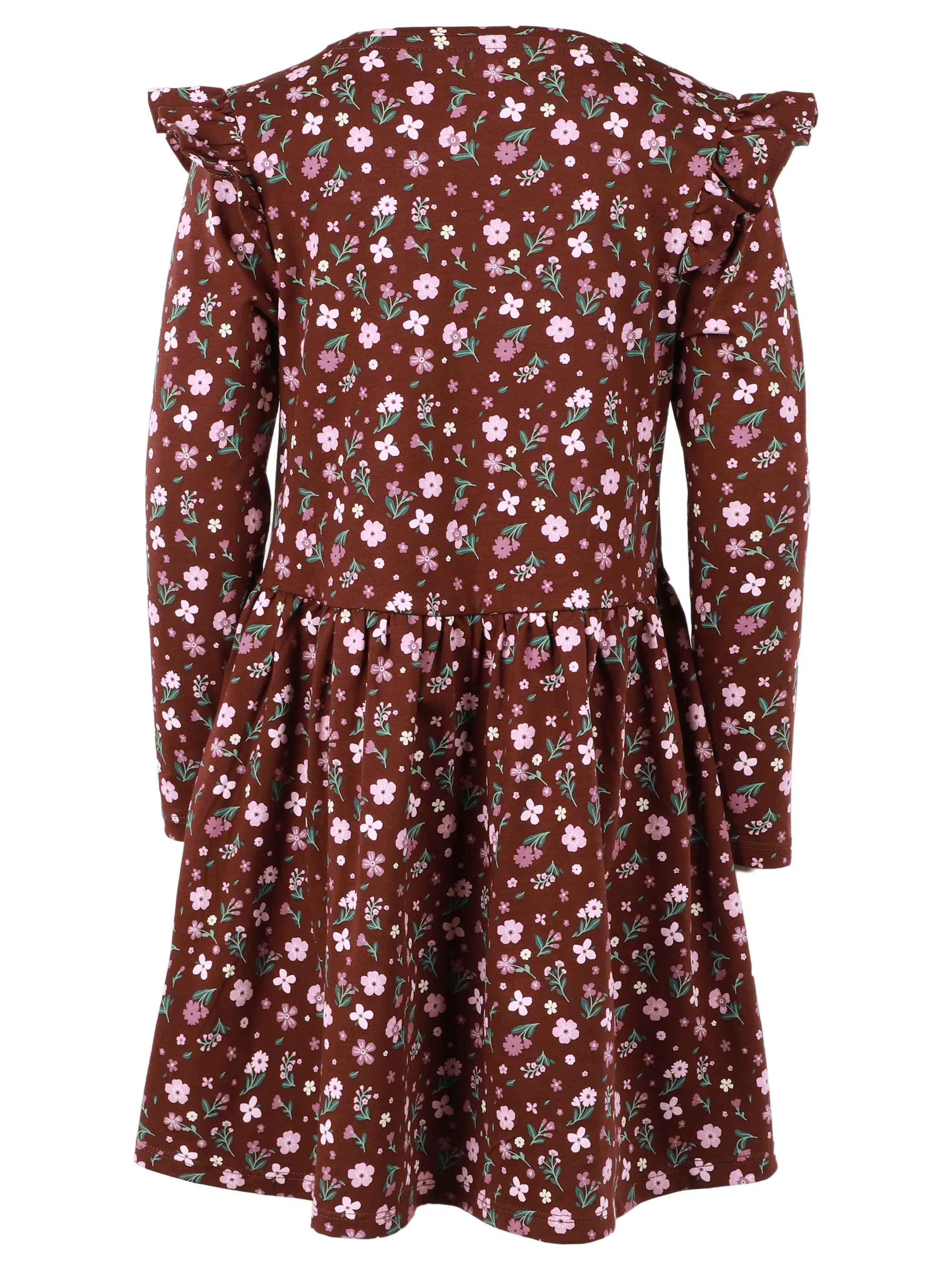 One Way KM Kleid Braun mit Tasche Blumen AOP in braun Braun 929845 BROWN 2