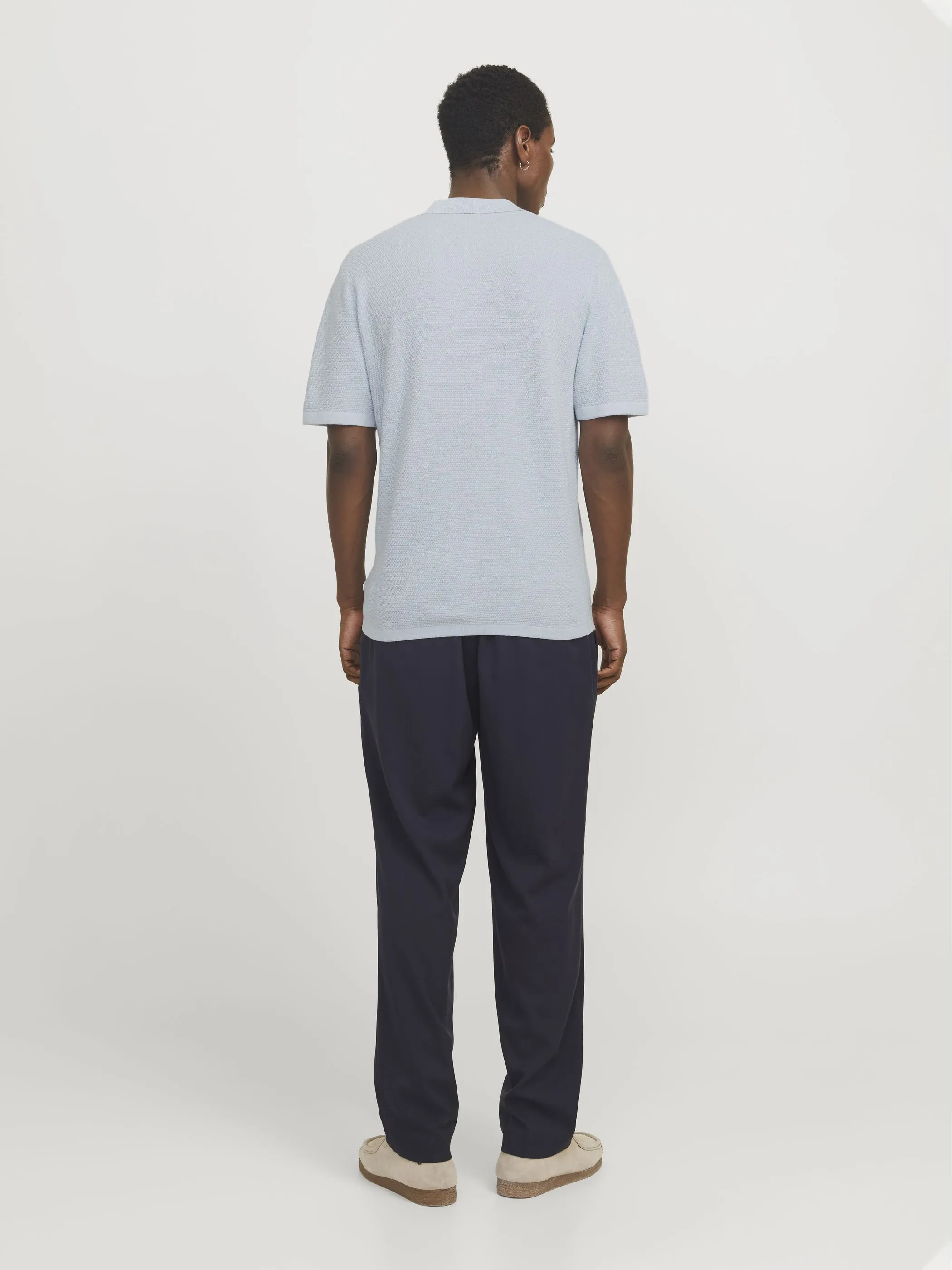 Jack Jones 12268281 JJEGEORGE KNIT POLO S Blau 903405 175780001 3
