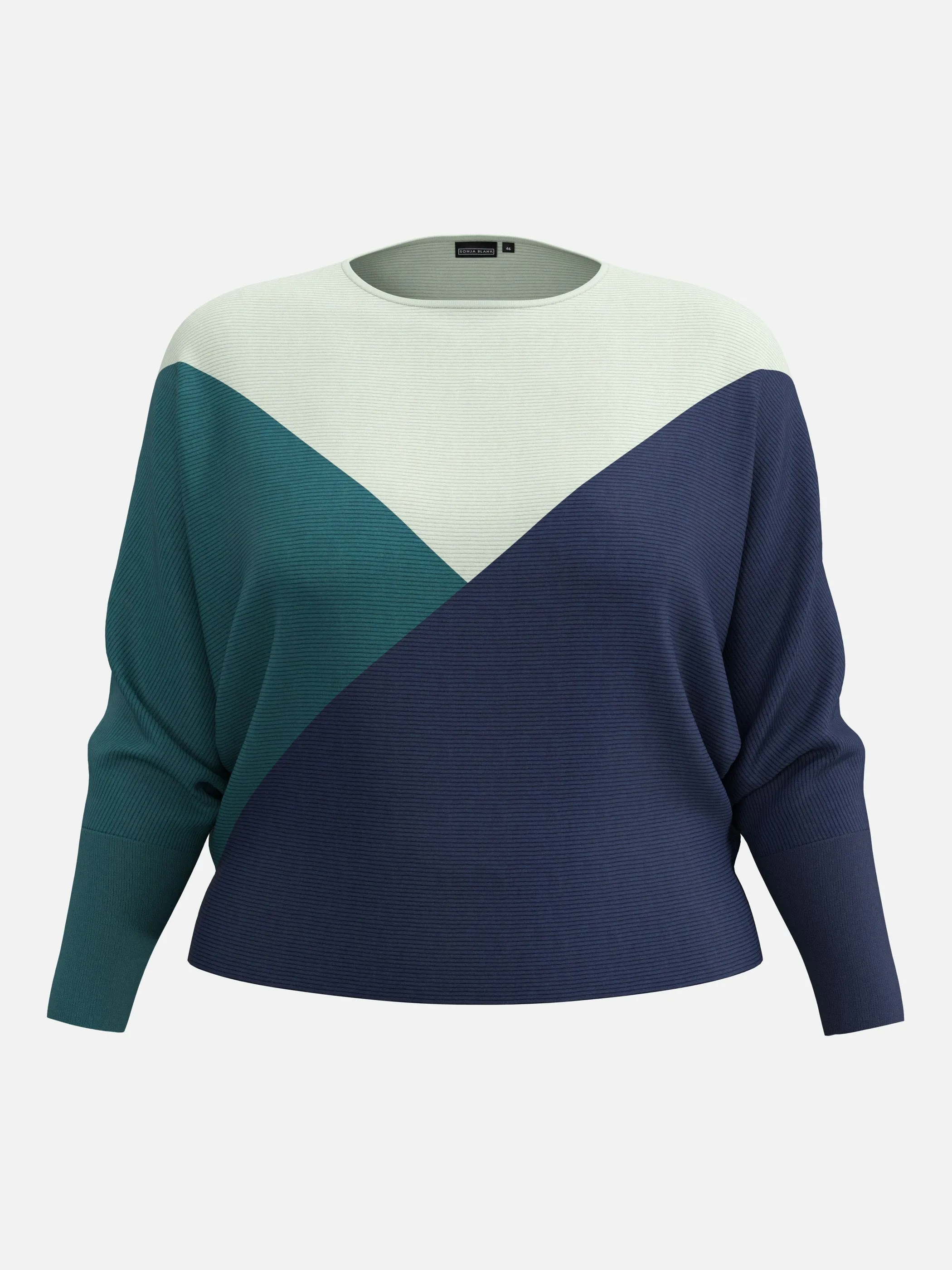 Sonja Blank Da-gr.Gr. Pullover Türkis 930001 PETROLSTRI 1