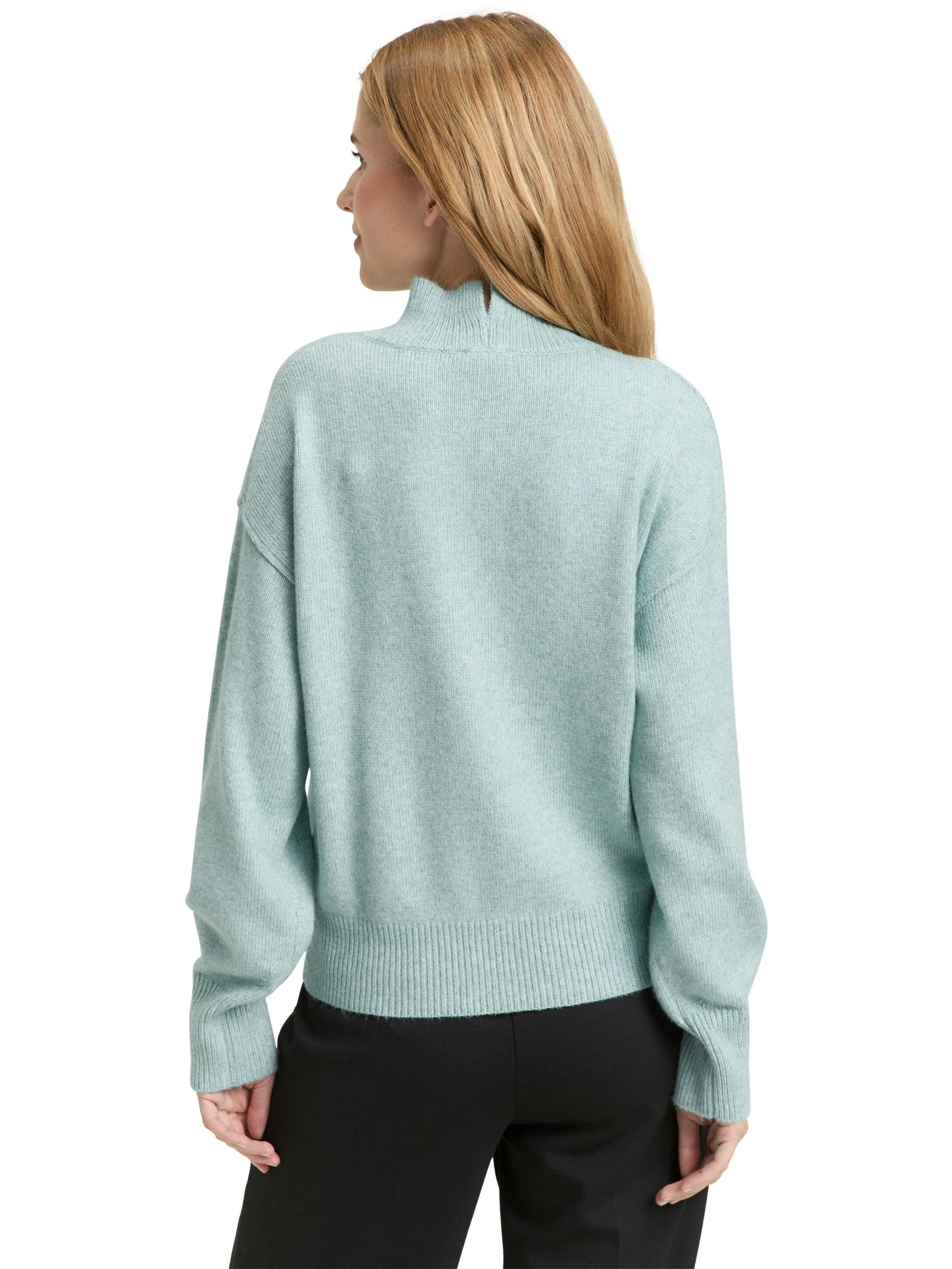 Tom Tailor 1049190 knit mock-neck Grün 918875 39067 2