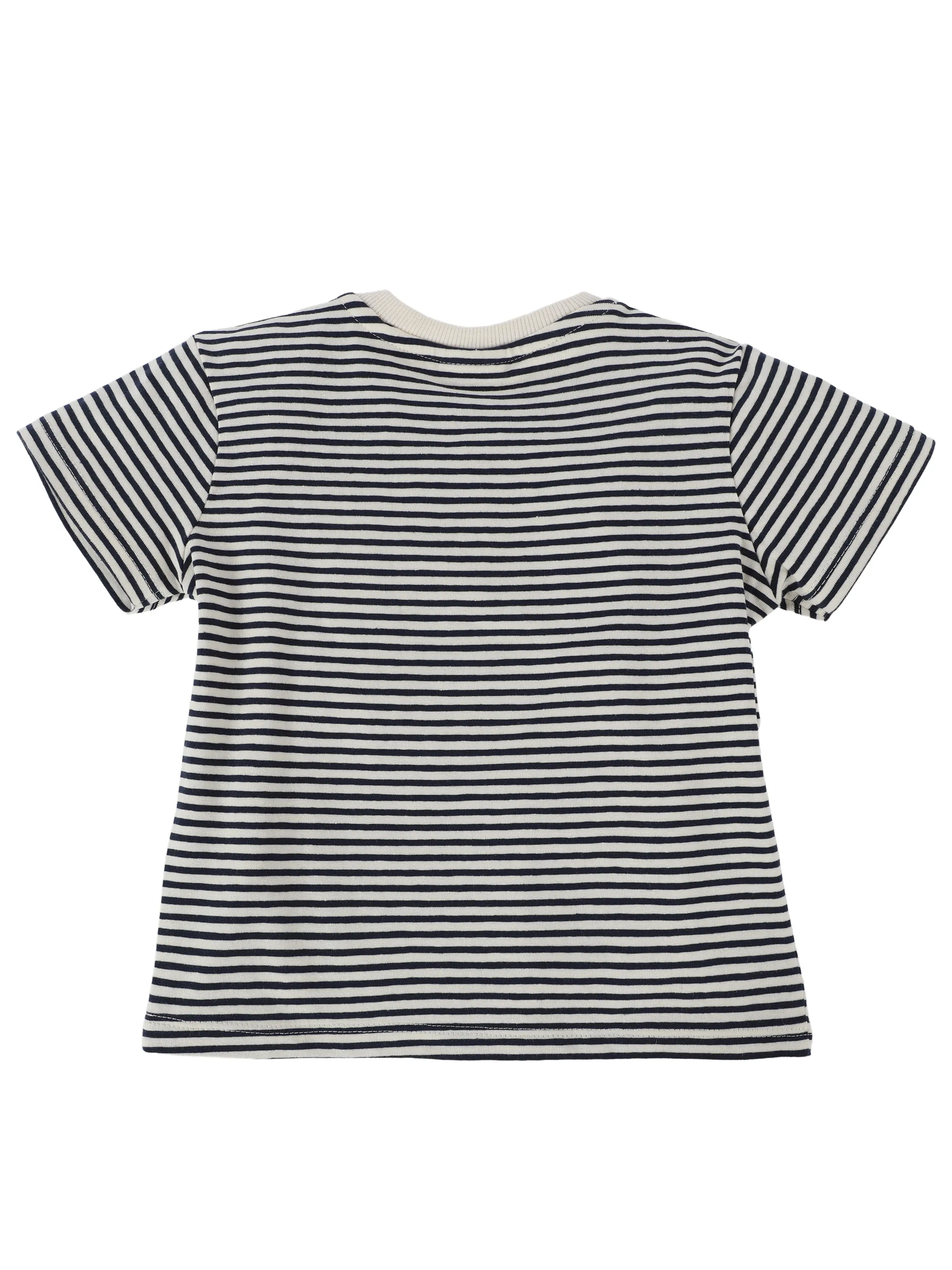 Bubble Gum BJ gestreiftes T-Shirt, tasche auf brust, in blau Blau 921579 BL 2