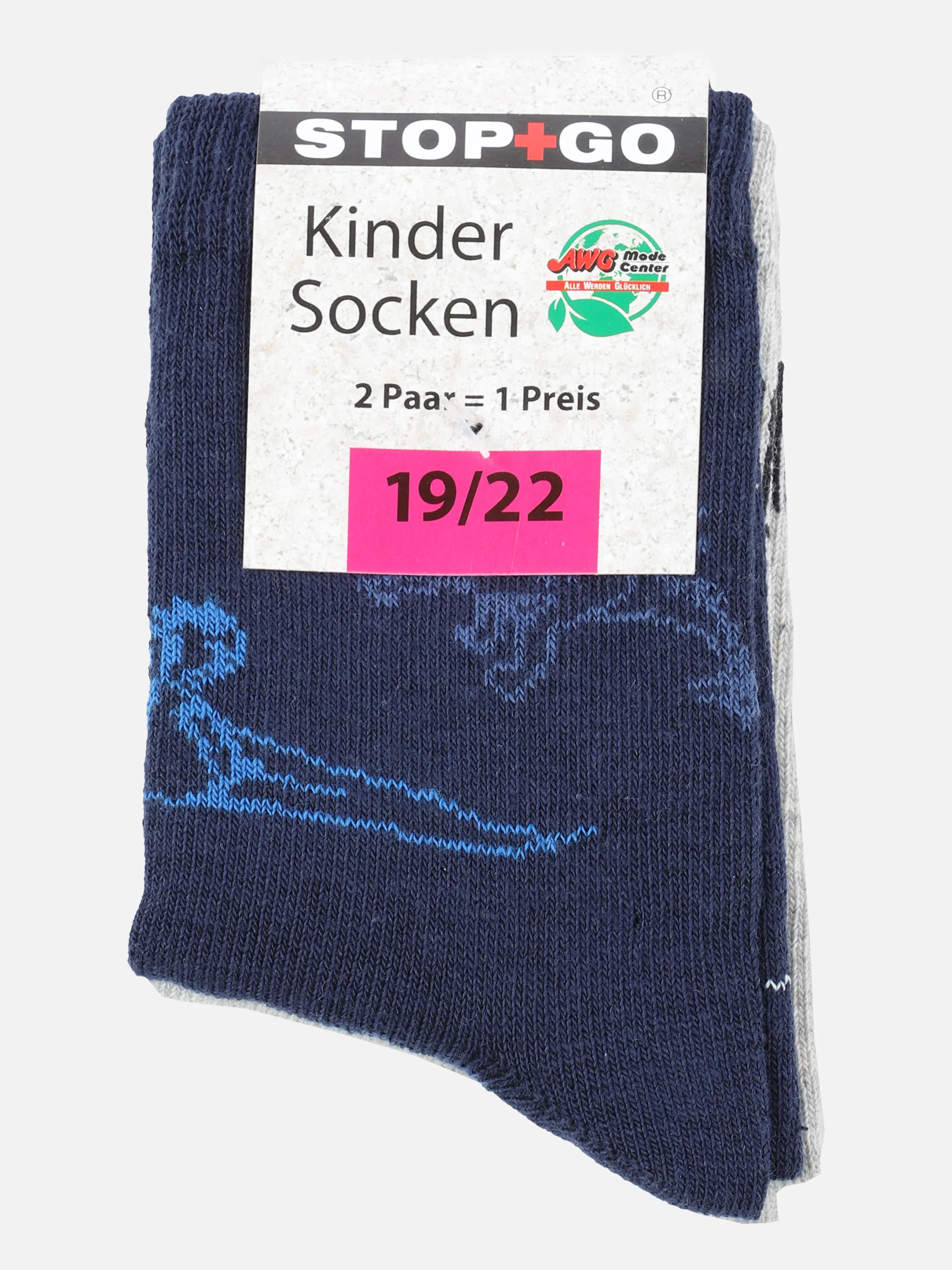 Stop + Go MB Socken 2er Pack Dino Grau 863347 BLAU/GRAU 3 Stop + Go MB Socken 2er Pack Dino Grau 863347 BLAU/GRAU 3