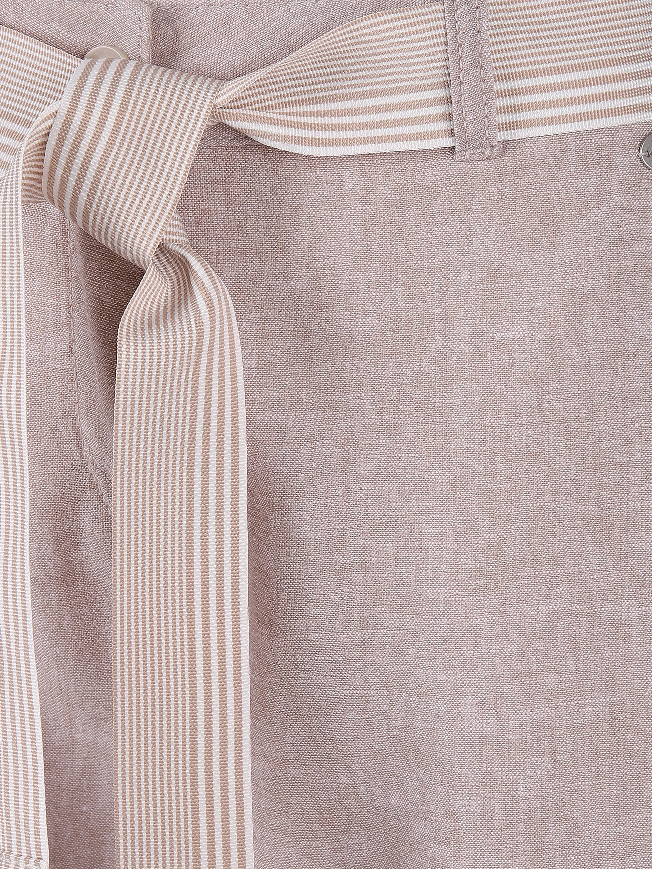 Lisa Tossa Da-Leinenhose m. Ripsgürtel Braun 833621 BEIGE 3