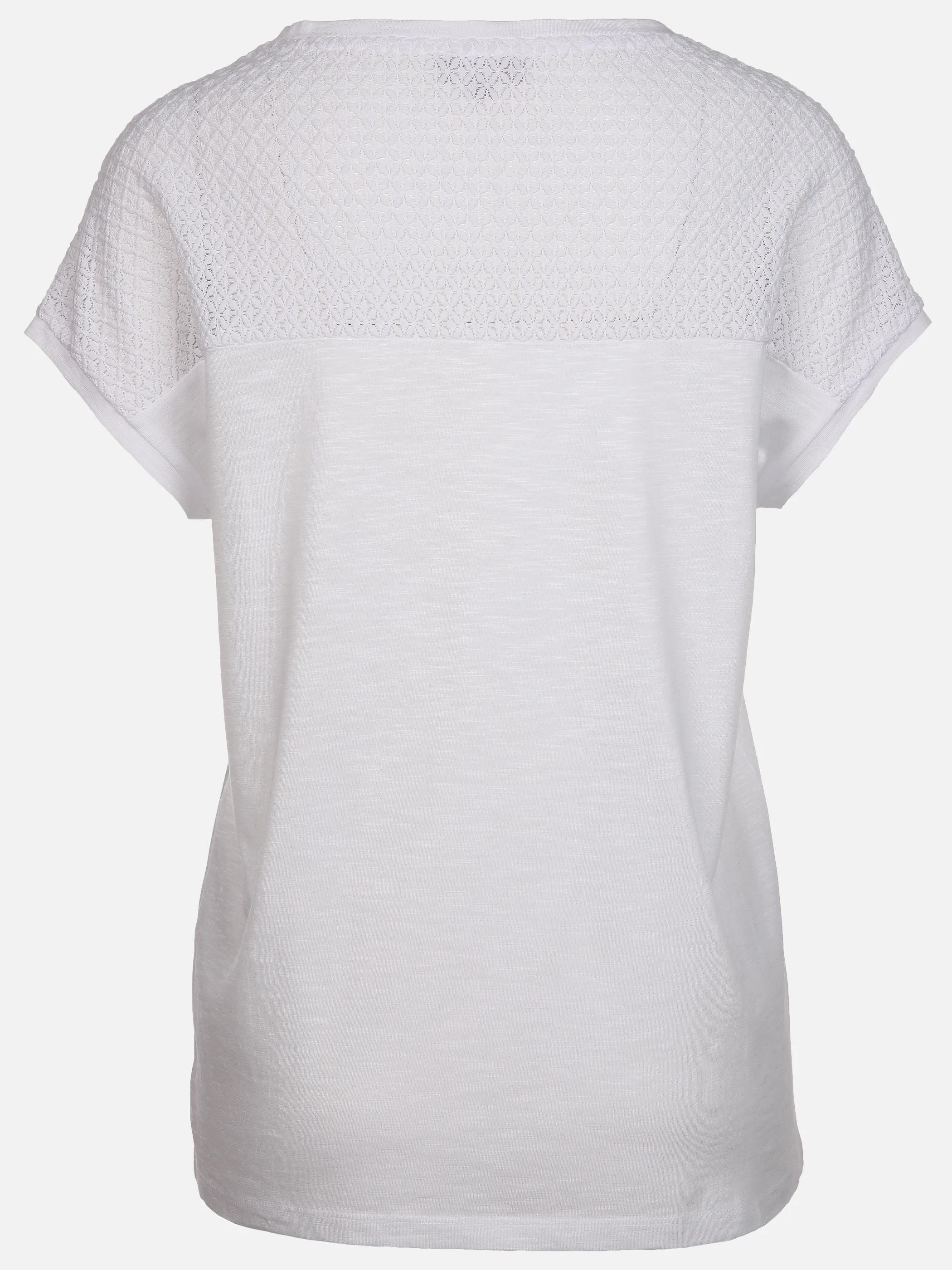 Sure Da-T-Shirt m. Materialmix Weiß 889907 CLOUD 2