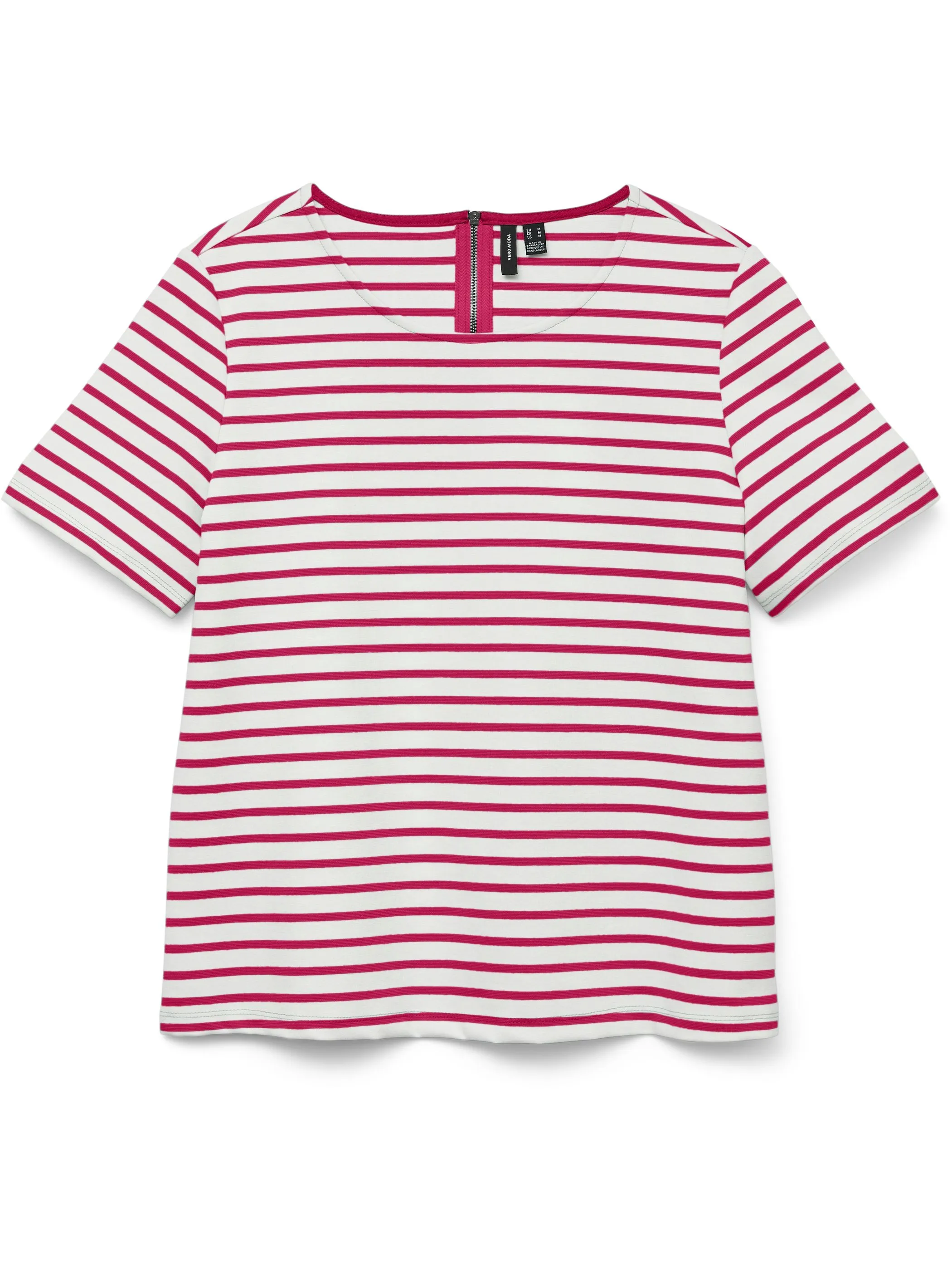 Vero Moda 10304716 VMABBY SS ZIP TOP JRS Weiß 891879 175598010 1