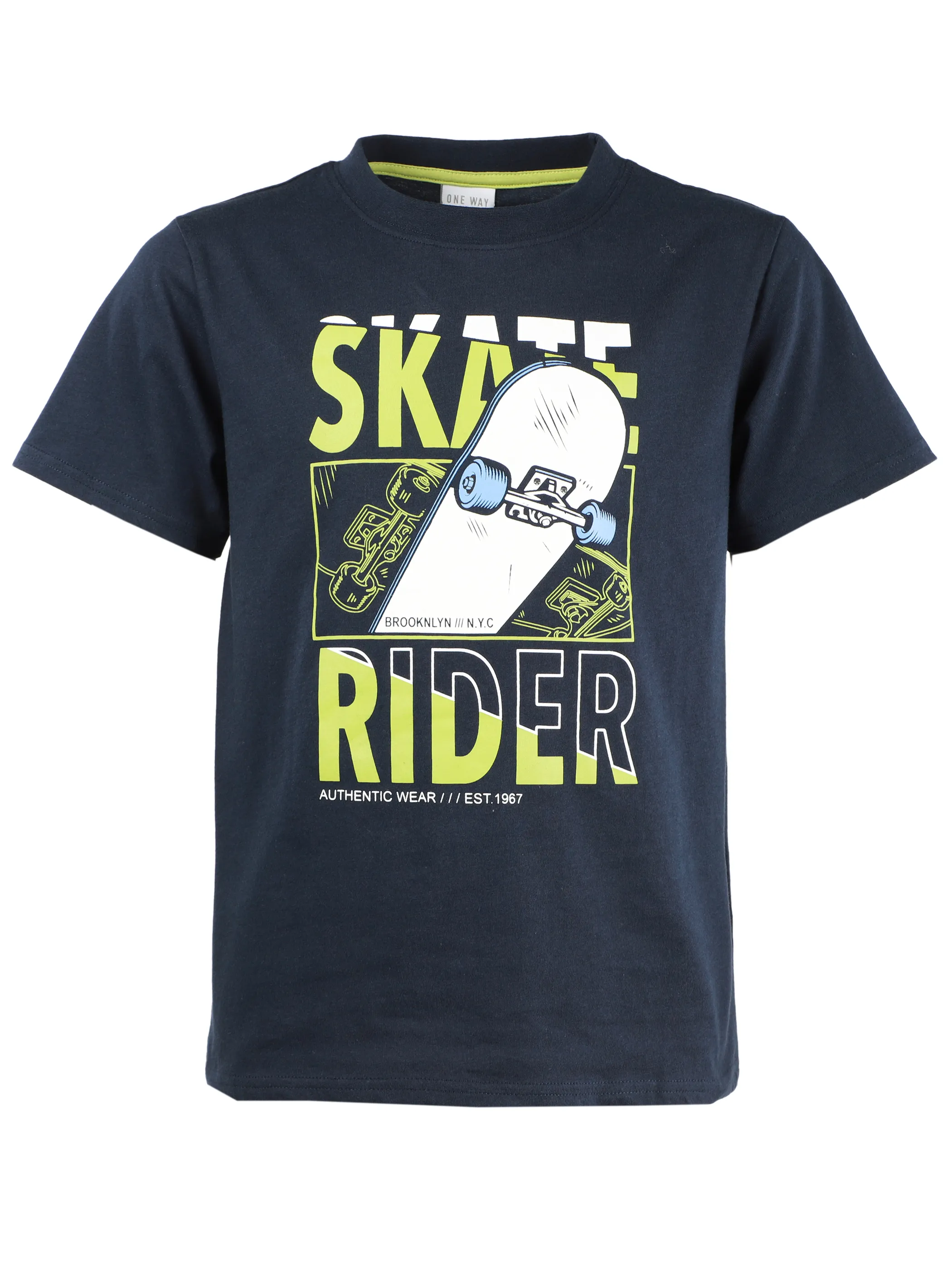 One Way JJ Shorty Skate Bord Print Blau 923289 NAVY 4