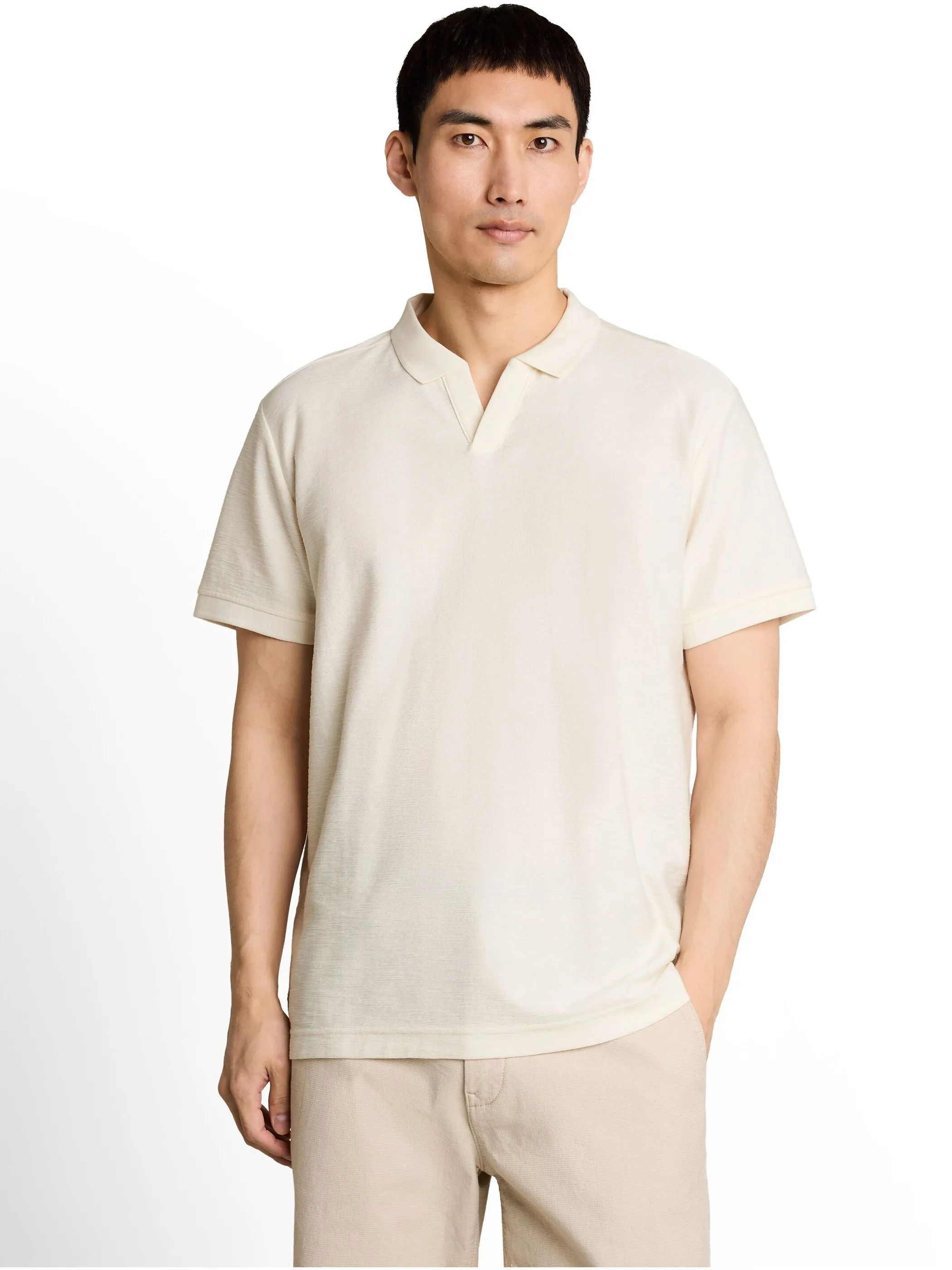 Tom Tailor 1051182 NOS structured resort collar polo Weiß 926455 10348 1