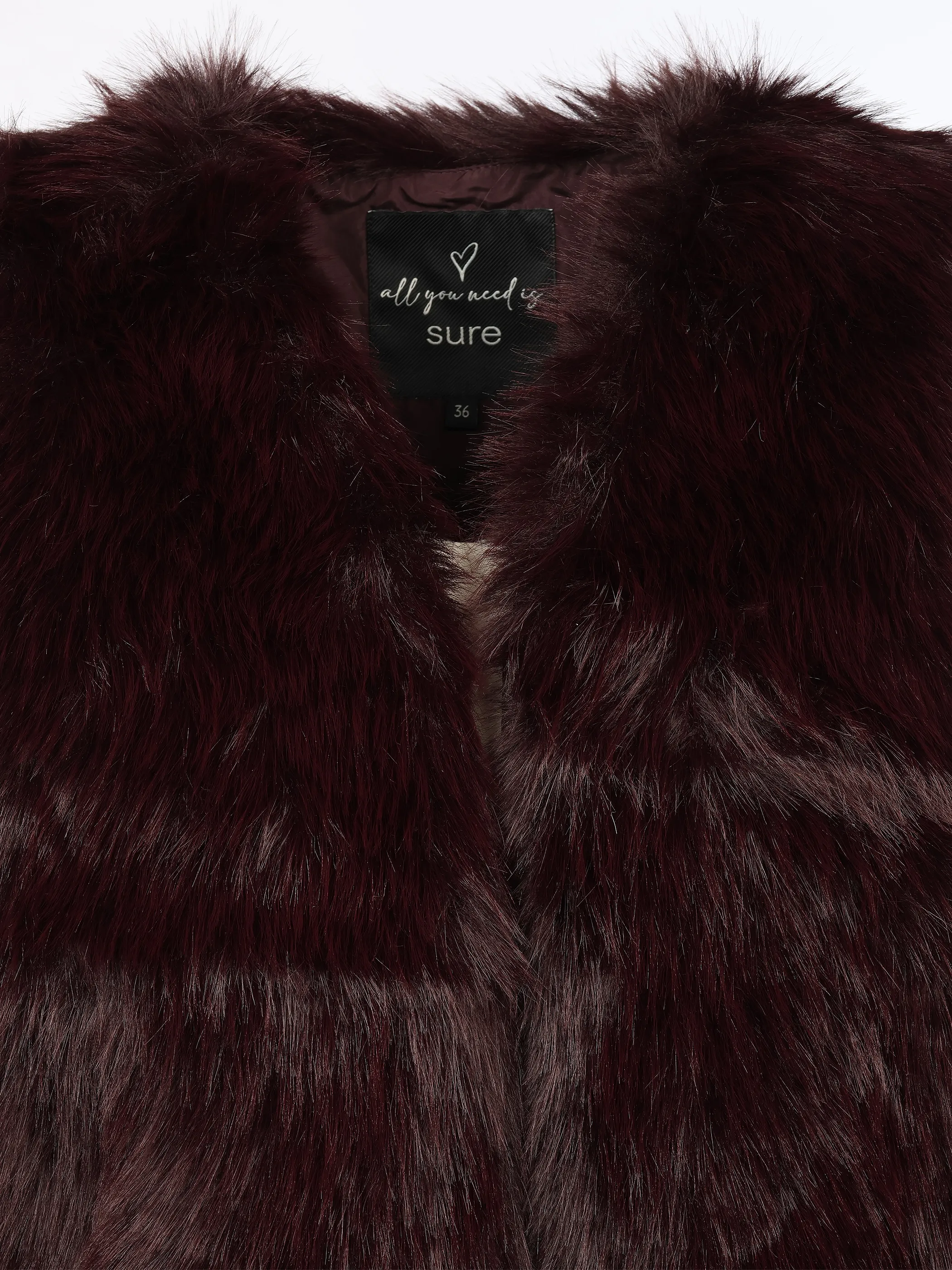 Sure Da. Kunstfellweste Rot 929569 BORDEAUX 3