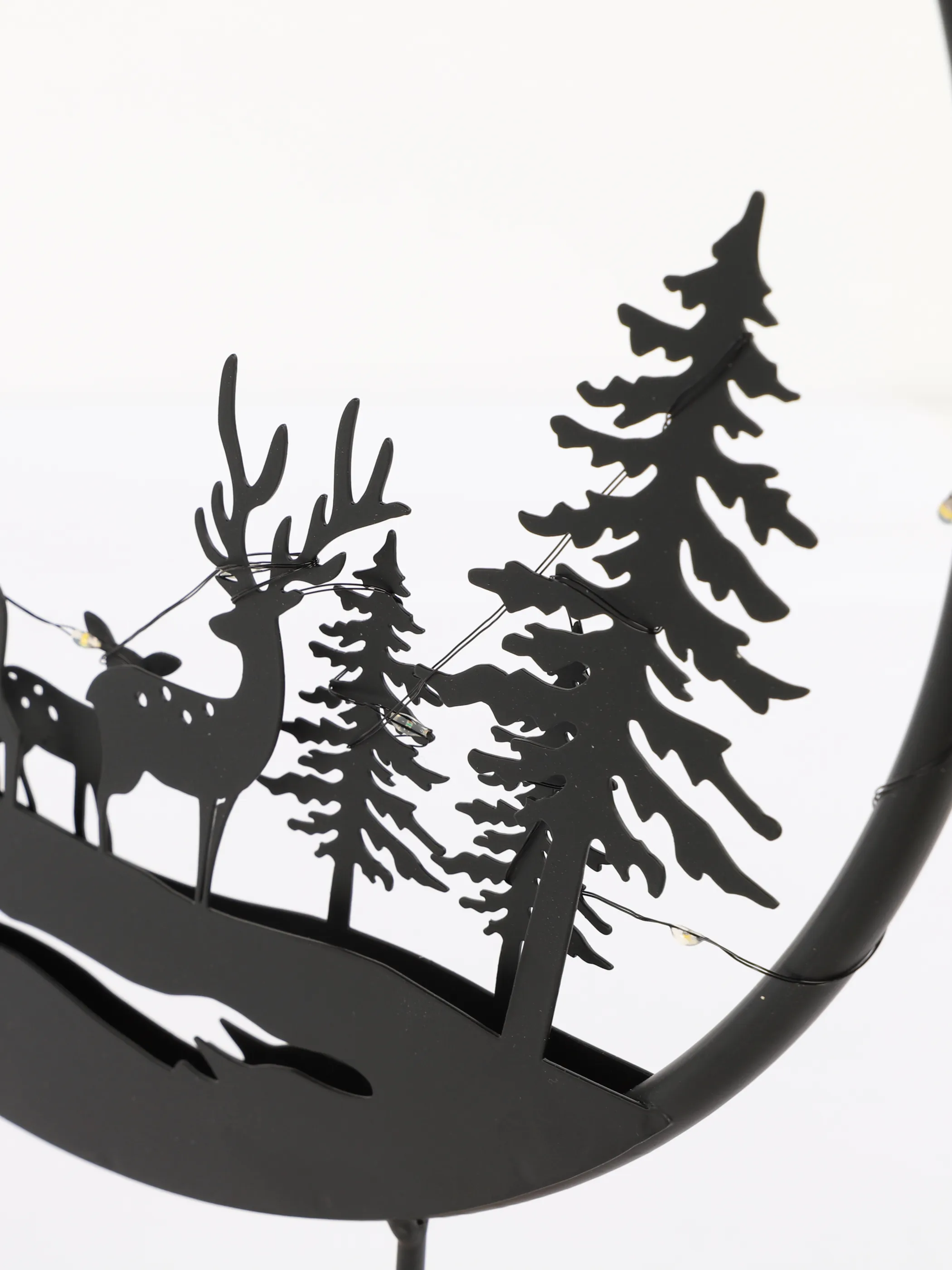 Weihnachten LED Stand Deko 30x6x44 Schwarz 915881 SCHWARZ 2