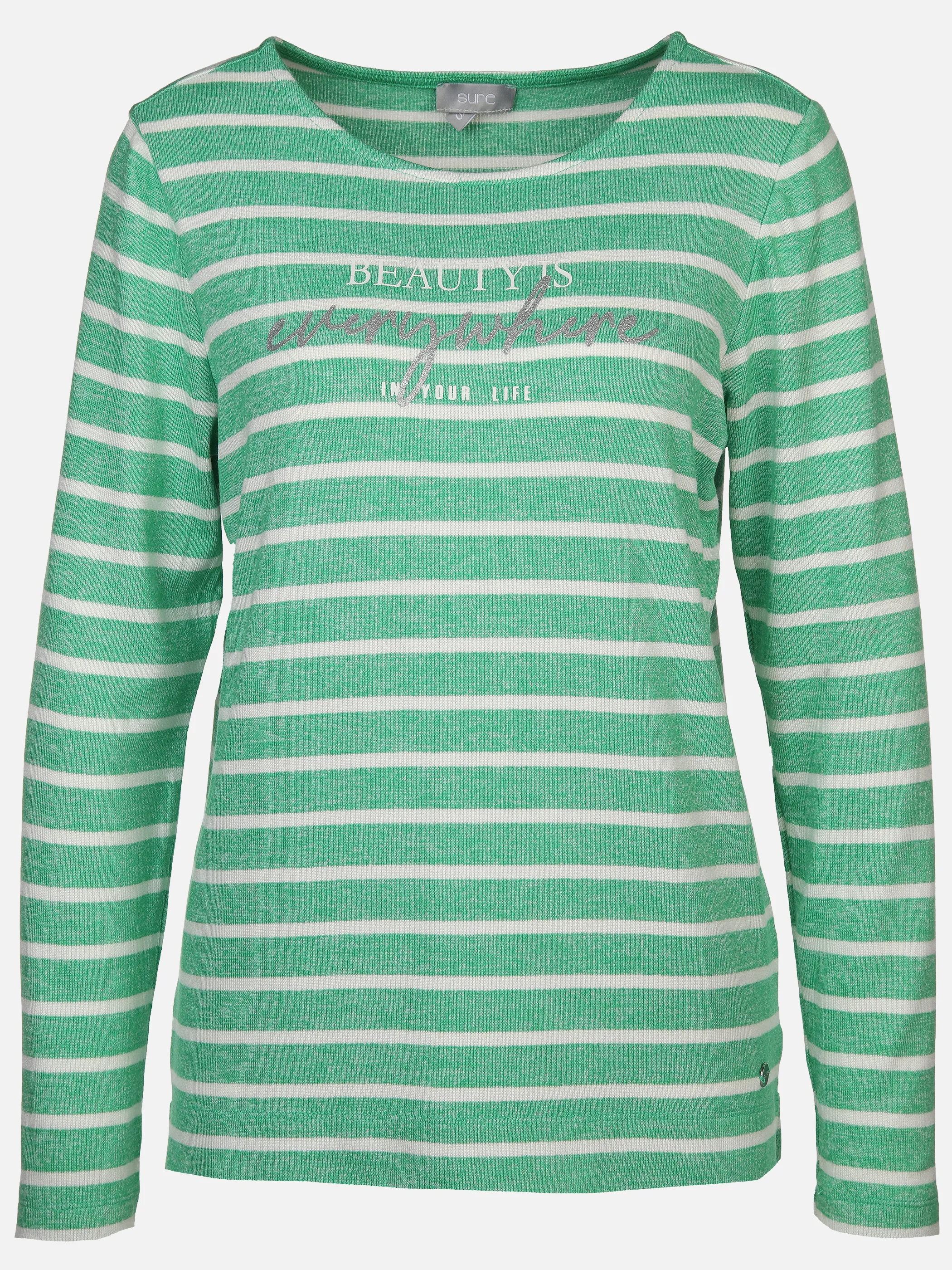 Sure Da-Ringelshirt in Strickoptik Grün 892131 IRISHGREEN 1