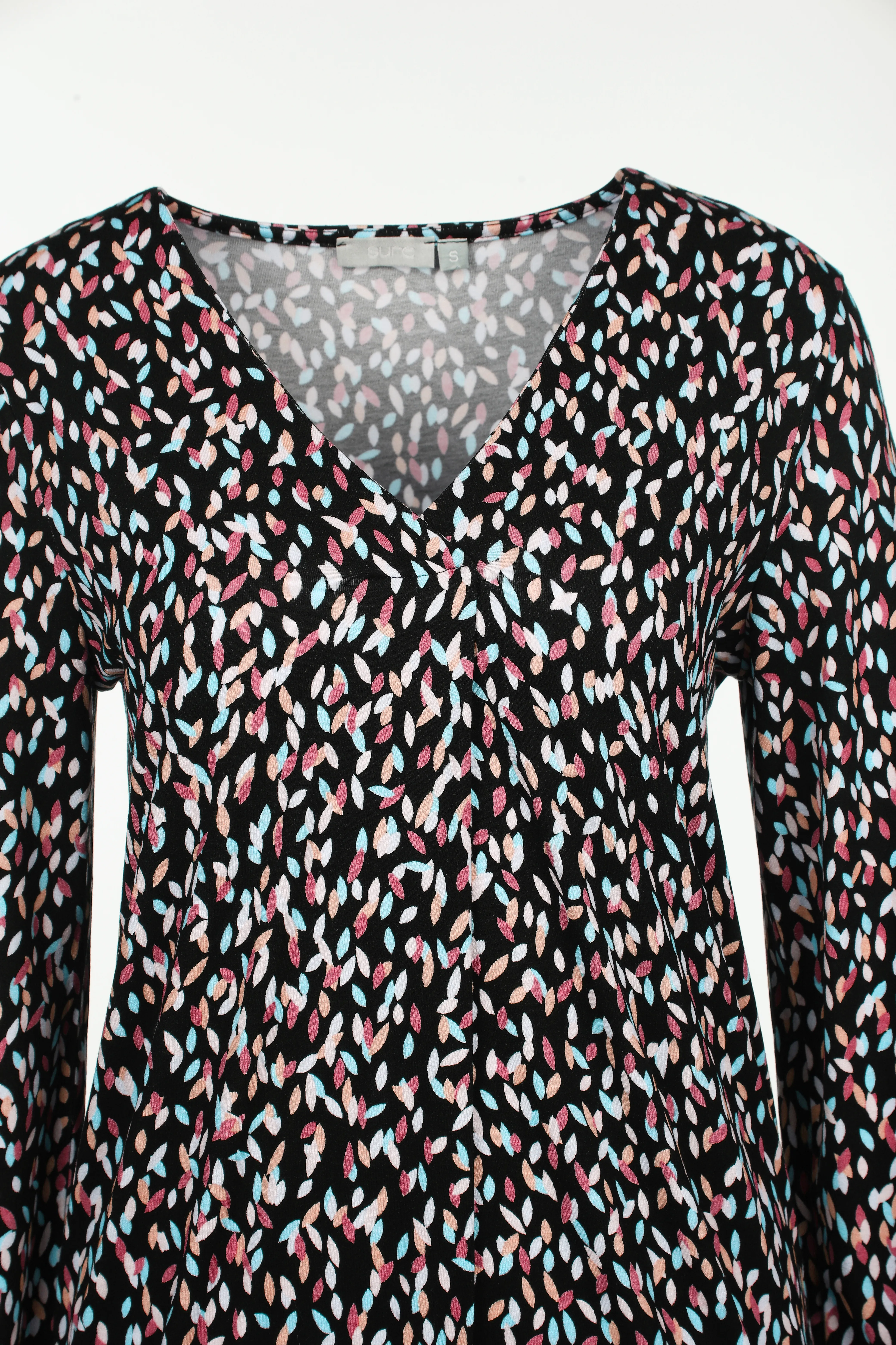 Sure Da-Shirt m. buntem Print Schwarz 893304 BLACK 3
