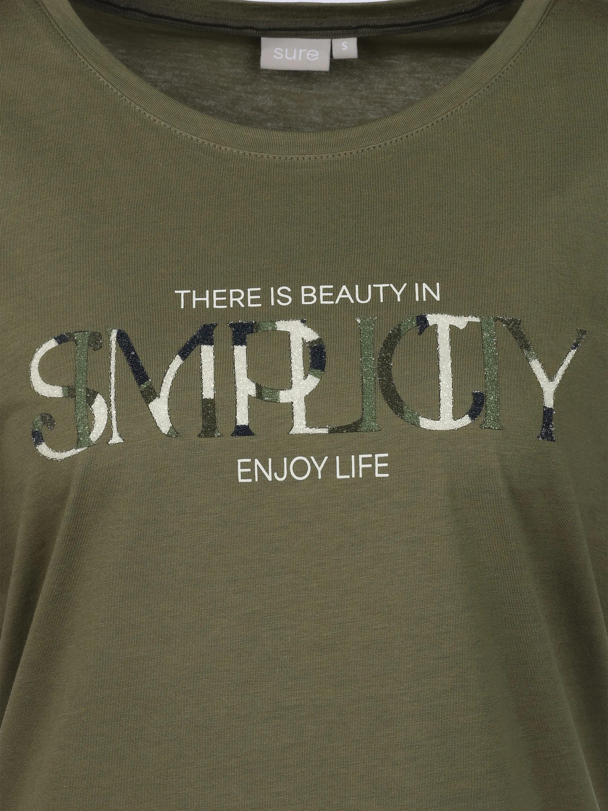 Sure Da-Printshirt m. Kaviarprint Grün 925011 LICHEN 3