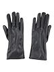Schwarze Lederhandschuhe mit feiner Naht und Futter