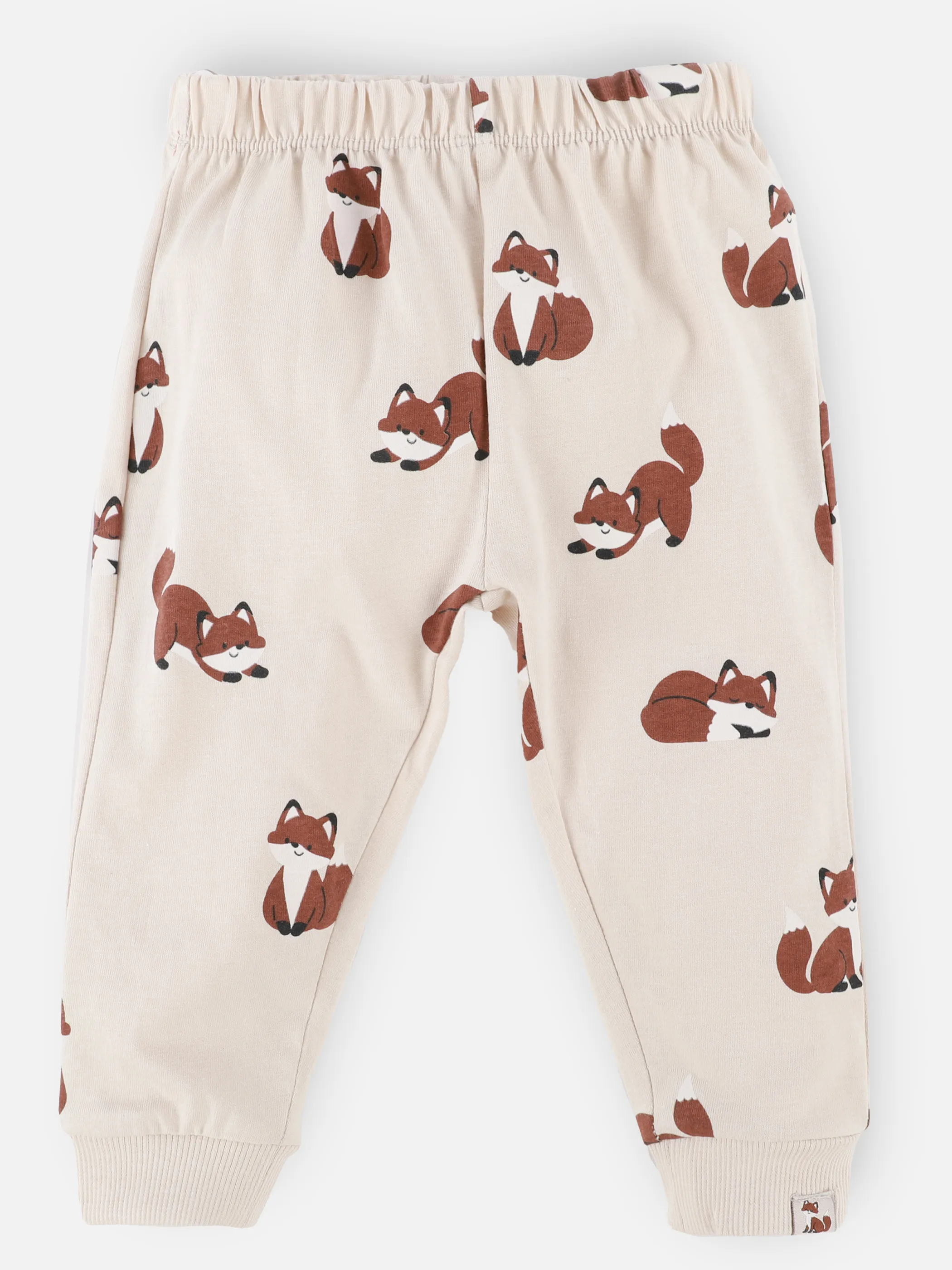 Bubble Gum BJ Longsleeve+Pant Set mit Fuchs AOP in weiß/beige Weiß 913588 WEIß/TAUPE 4