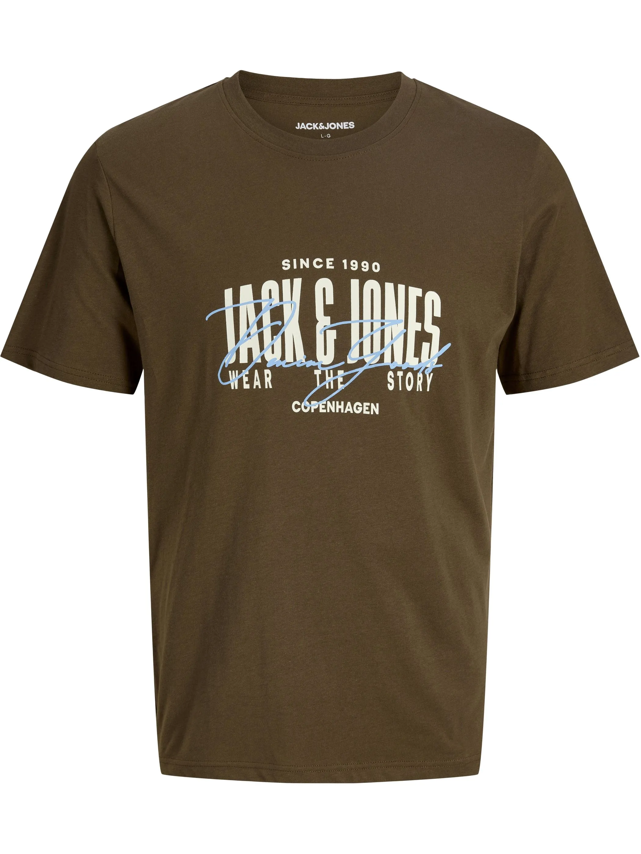 Jack Jones 12298488 JJAERO TEE SS CREW NE Braun 928692 307144002 1