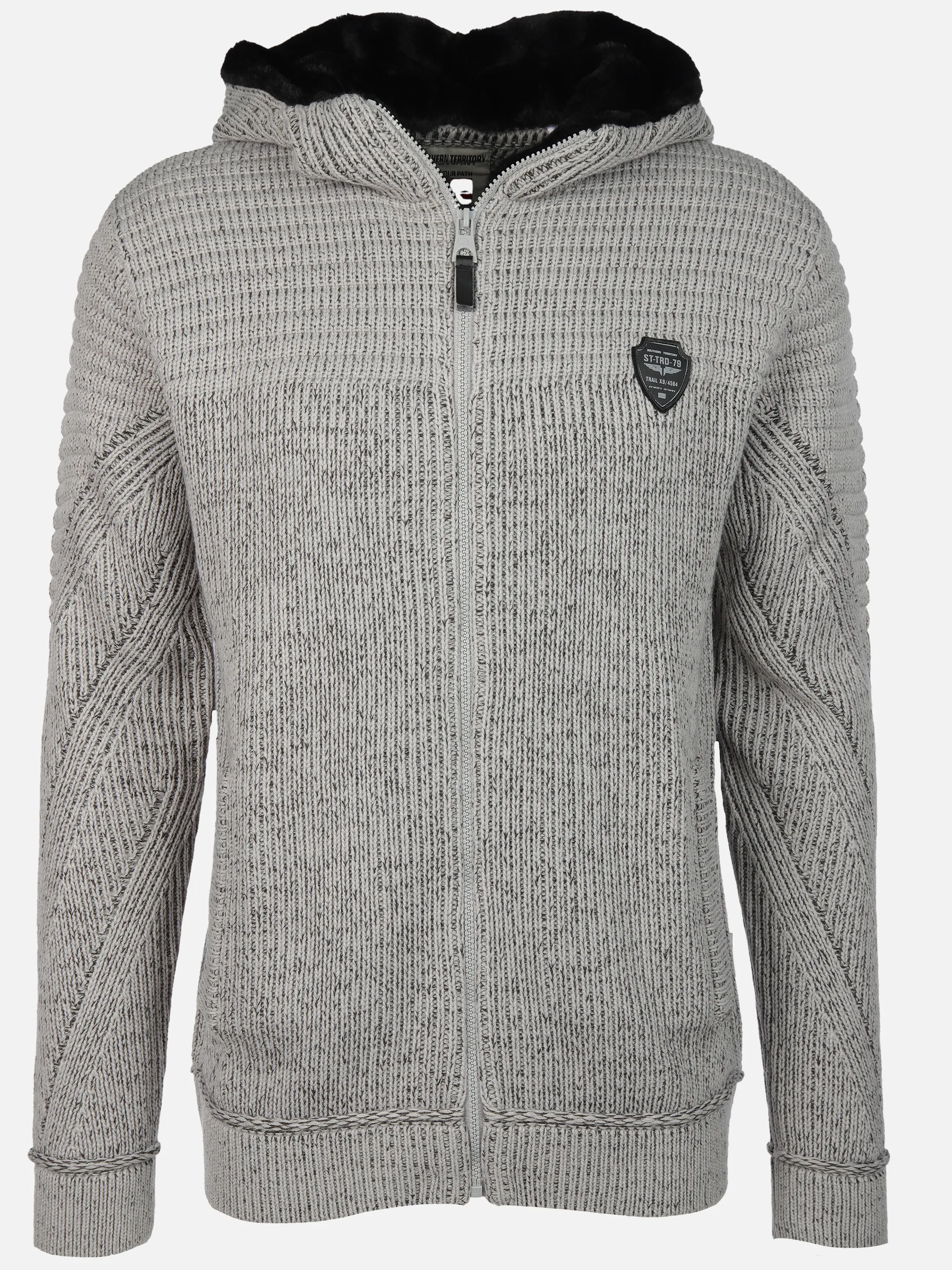 Southern Territory He. Strickjacke mit Kapuze Grau 915611 GREYMEL 1 Southern Territory He. Strickjacke mit Kapuze Grau 915611 GREYMEL 1
