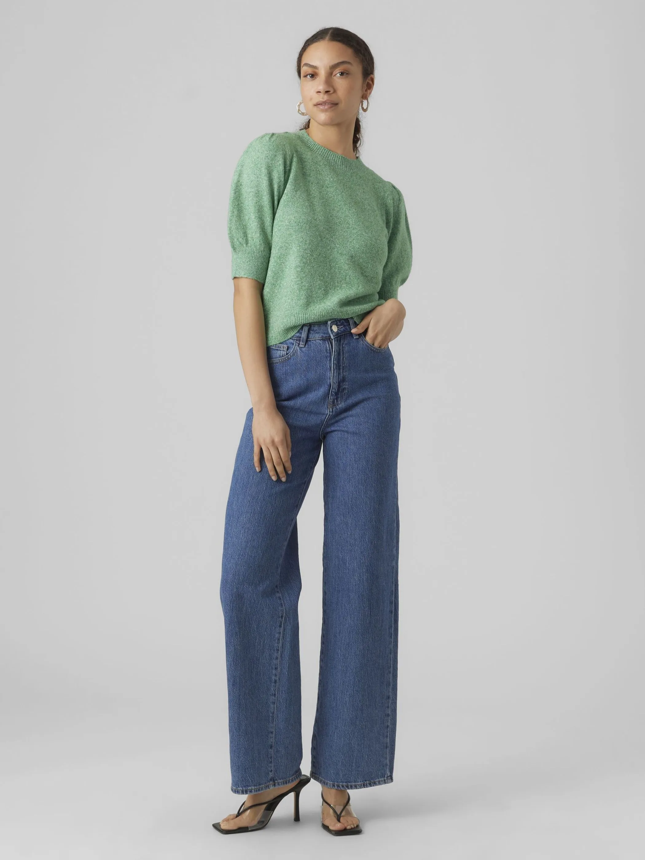 Vero Moda 10278313 VMDOFFY 2/4 O-NECK PU Grün 888449 175609001 4 Vero Moda 10278313 VMDOFFY 2/4 O-NECK PU Grün 888449 175609001 4