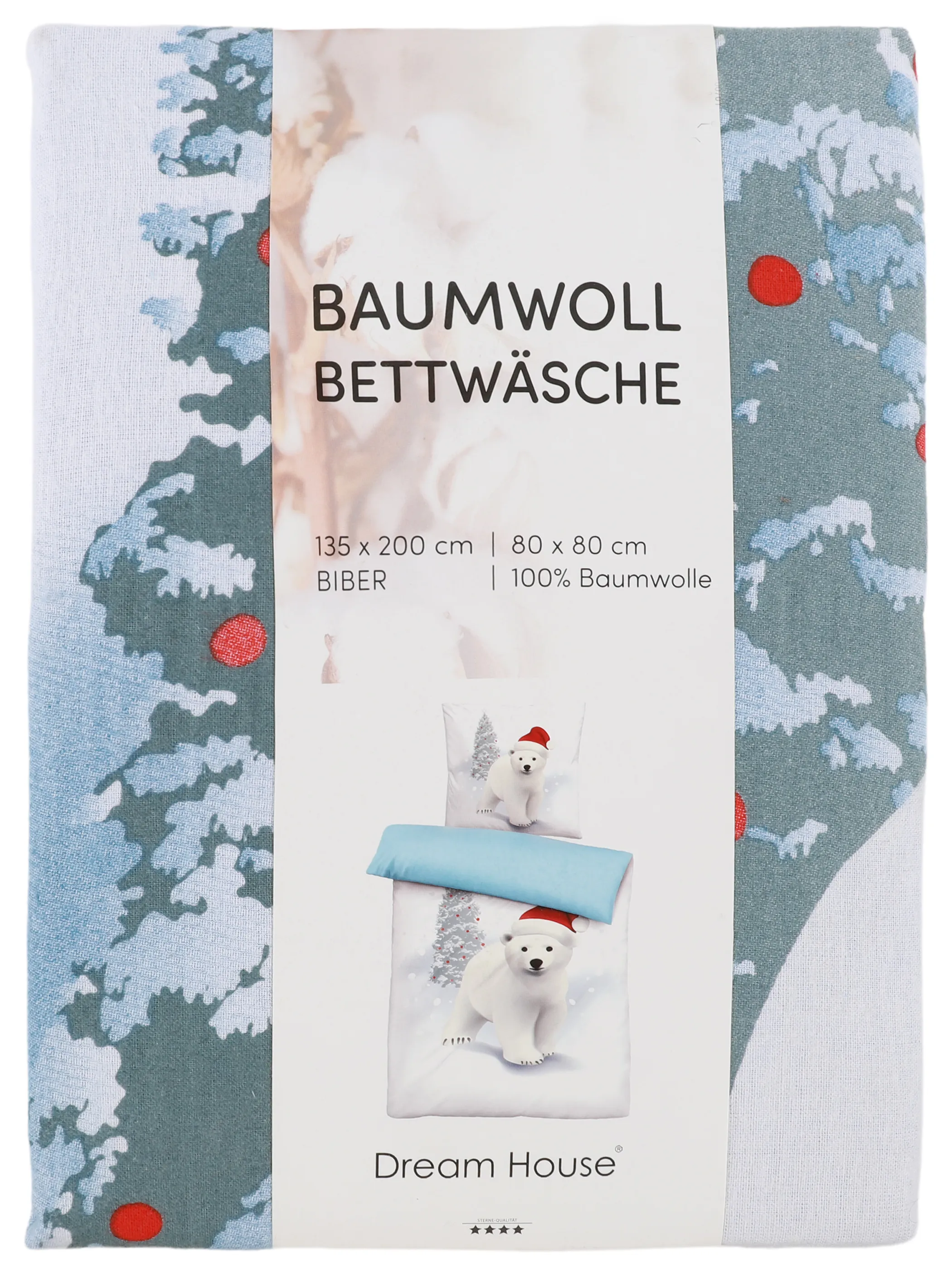 Dream House Bber Bettwäsche Eisbär 135x200 Blau 916699 HELLBRAU 2