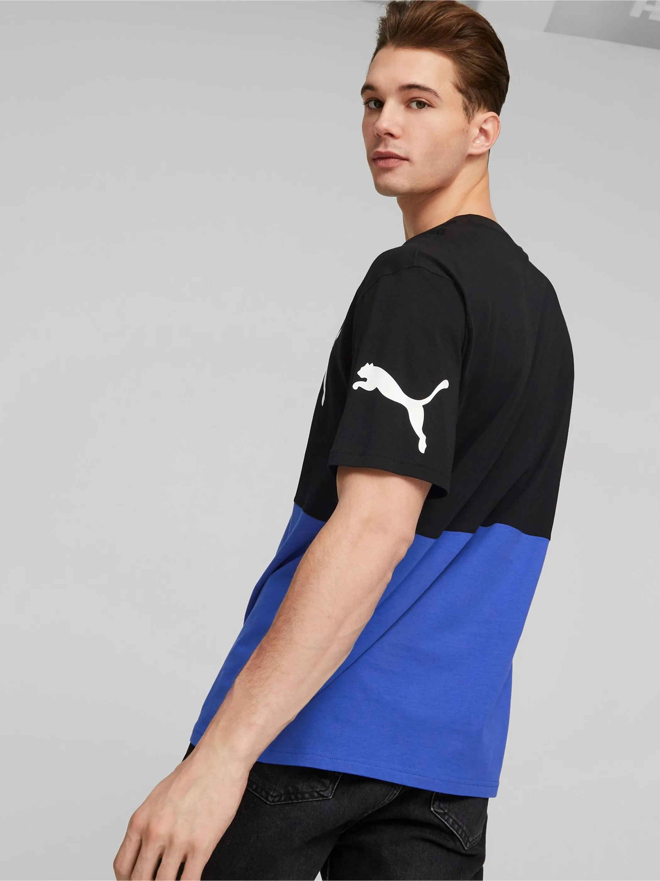 Puma 673321 He-Sportshirt, Colorblock Blau 876142 92 5 Puma 673321 He-Sportshirt, Colorblock Blau 876142 92 5