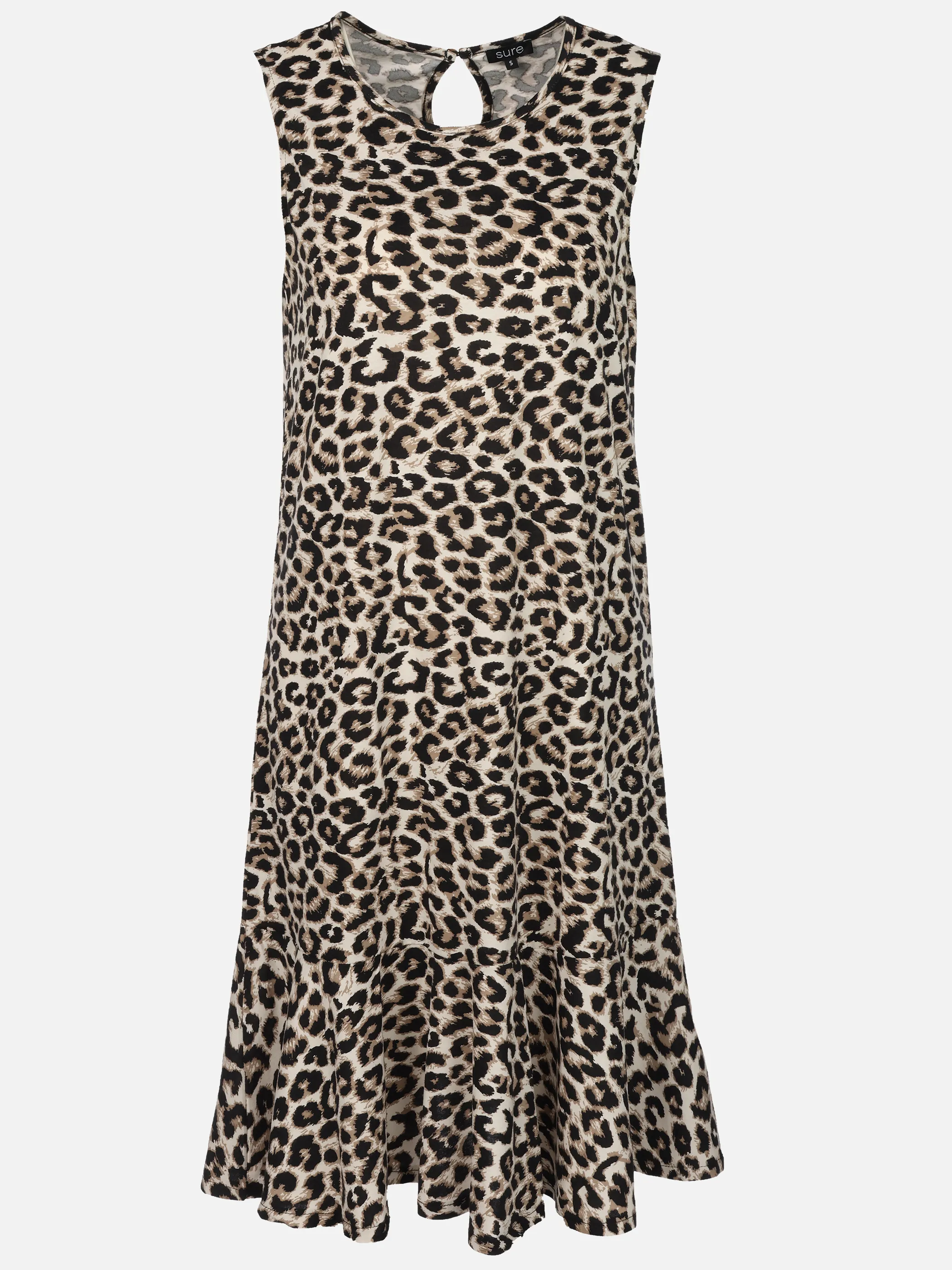 Sure Da-Jerseykleid m. Print Schwarz 924182 LEO 1