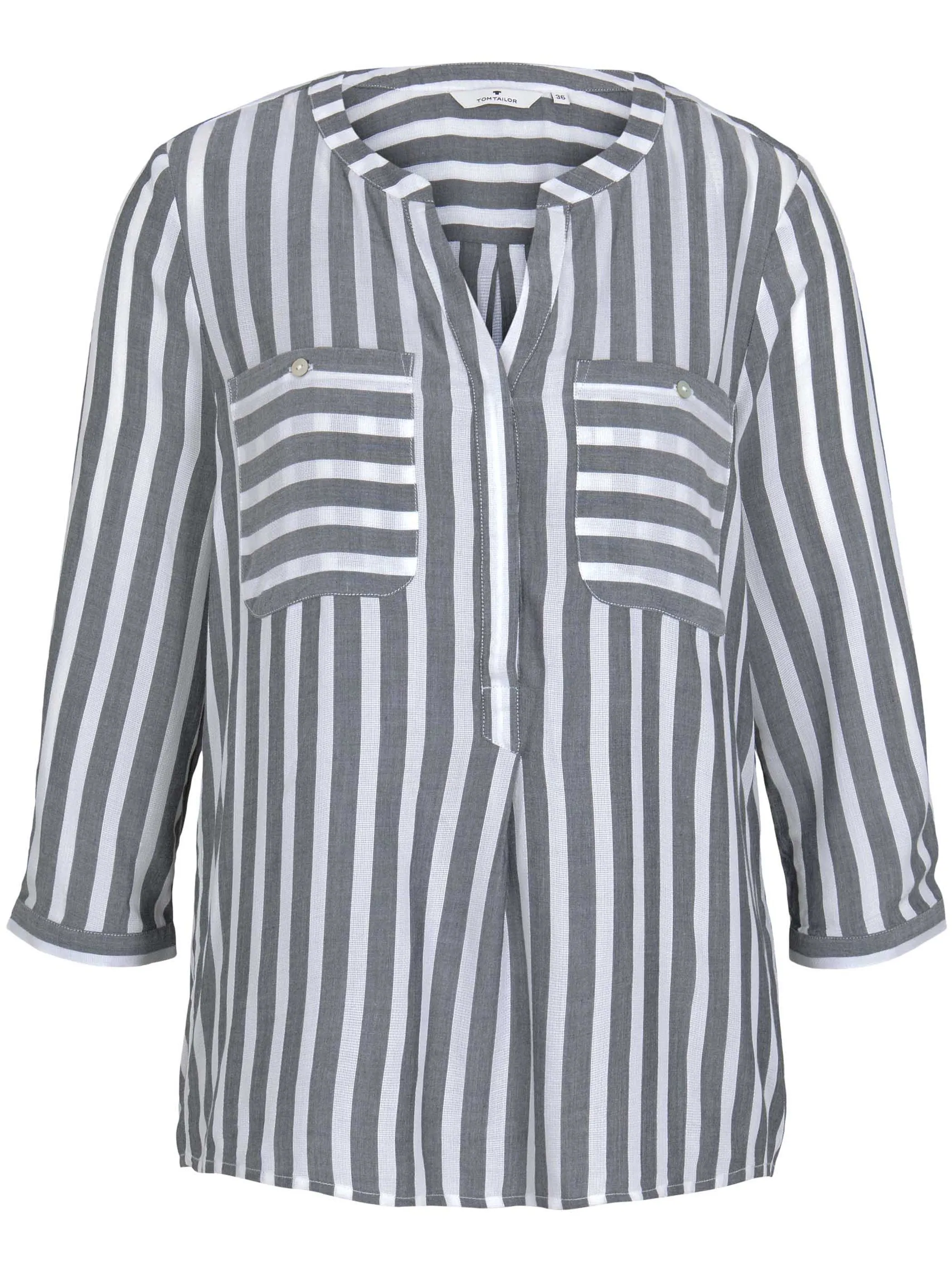 Tom Tailor 1016190 blouse striped Weiß 849385 26940 1