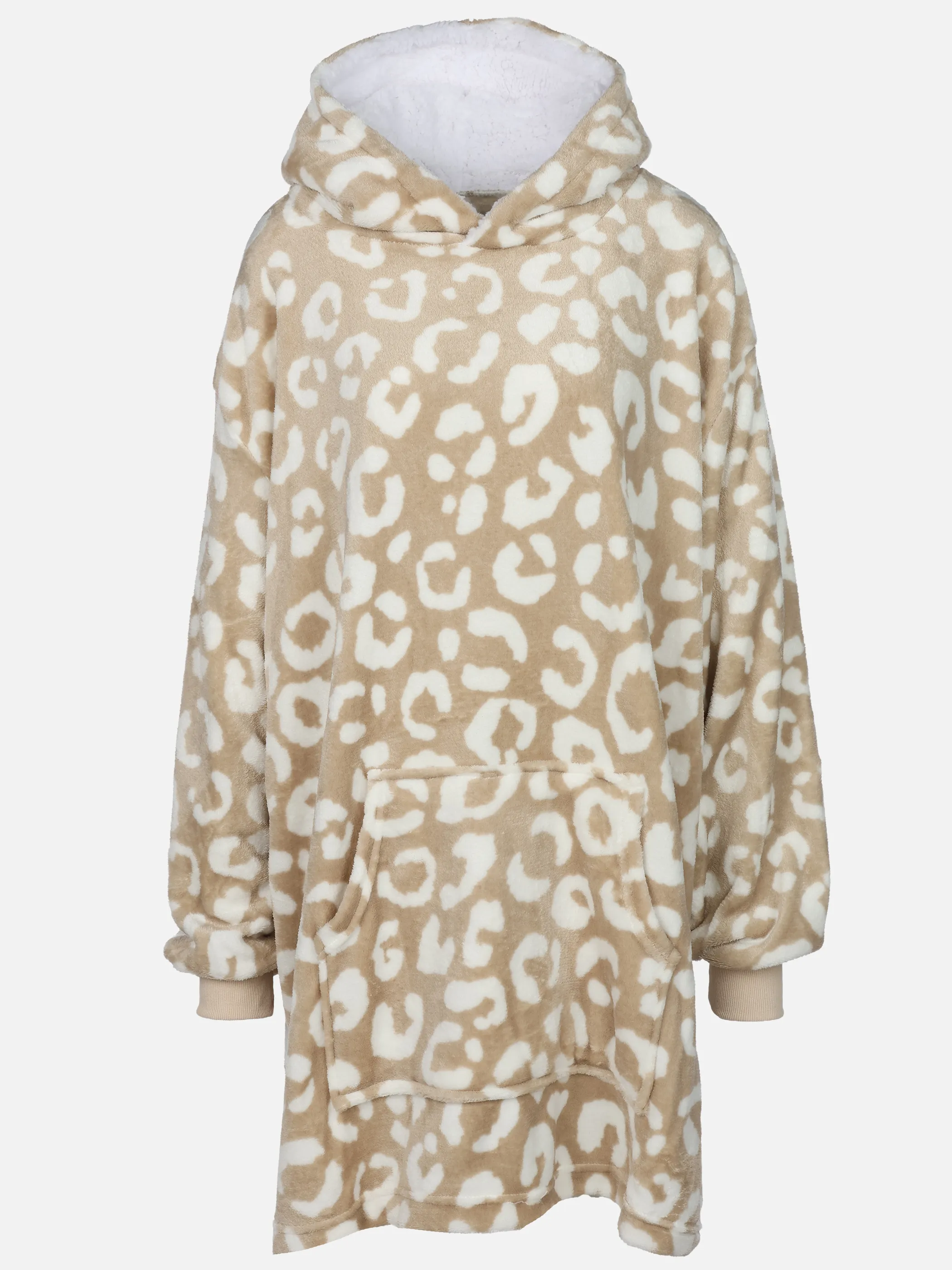 Sure Da. Kuschelfleecehoodie mit Kapuze Beige 932873 LEO 1