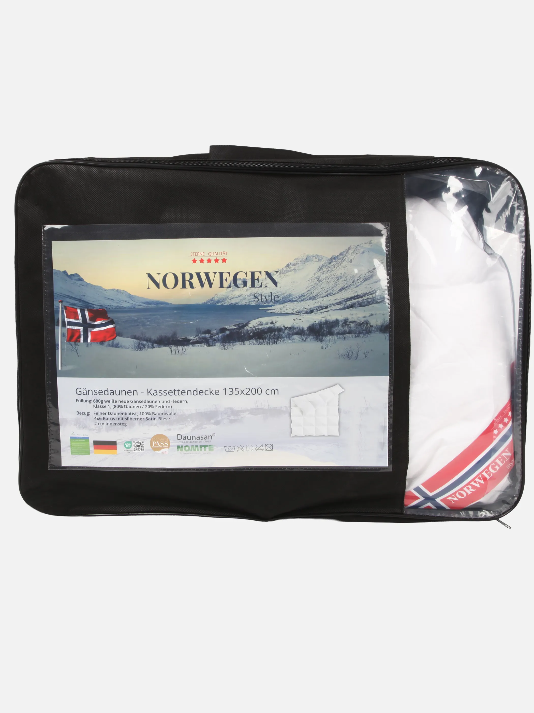 Norwegen Gänsedaunen Kassettendecke Weiß 936443 WEIß 2